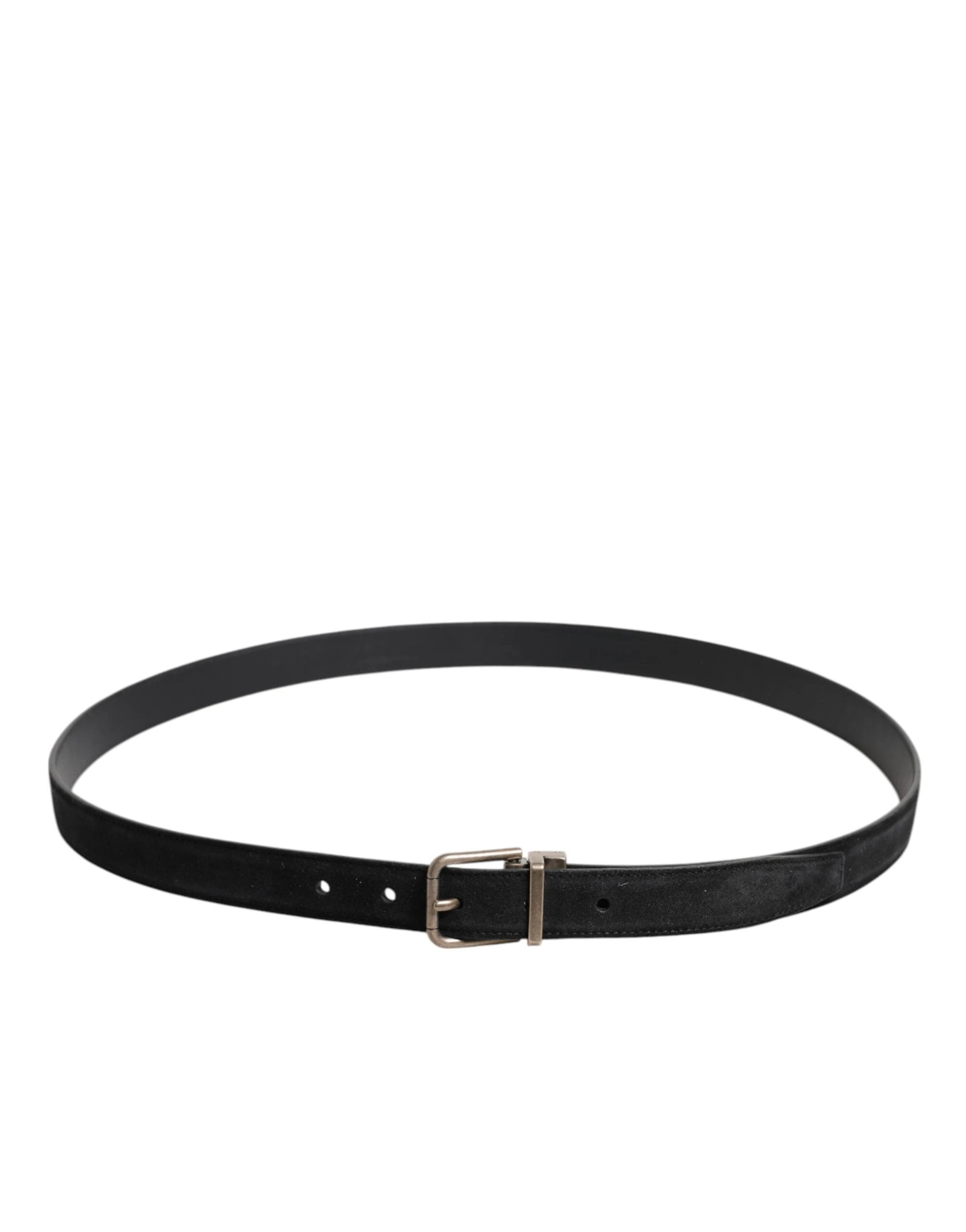 Dolce & Gabbana Black Calf Leather Classic Metal Buckle Belt by Dolce & Gabbana