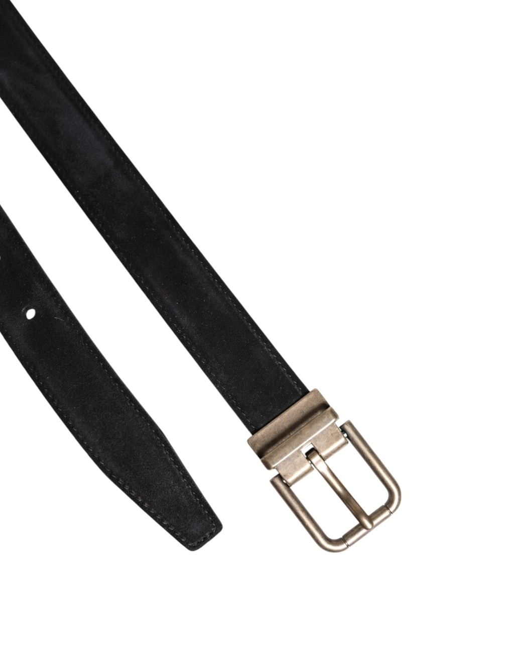 Dolce & Gabbana Black Calf Leather Classic Metal Buckle Belt by Dolce & Gabbana