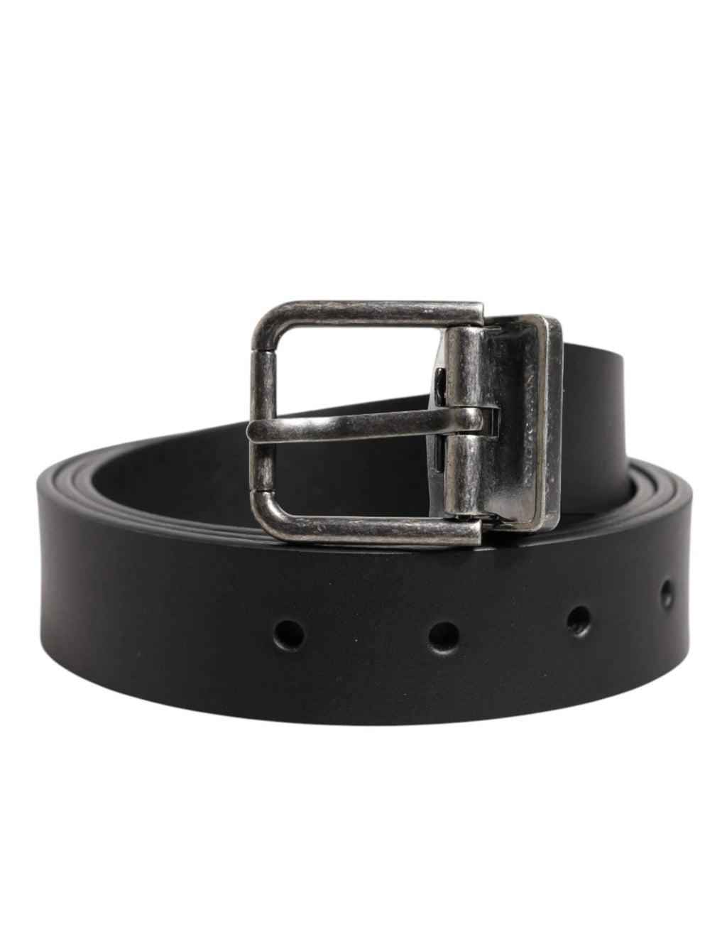 Dolce & Gabbana Black Classic Leather Metal Buckle Belt by Dolce & Gabbana