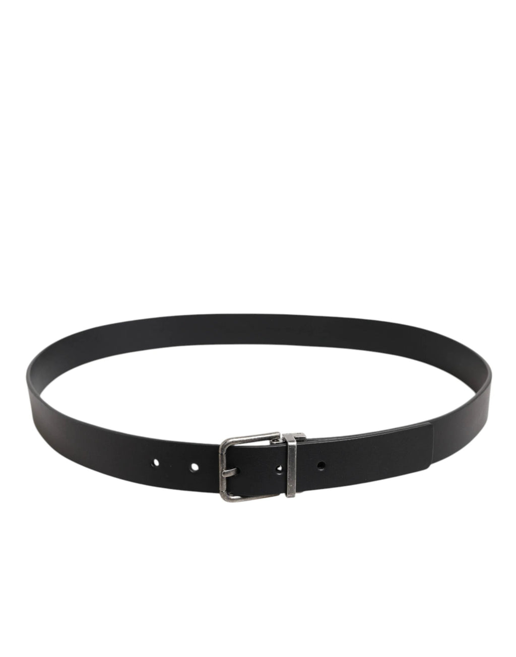 Dolce & Gabbana Black Classic Leather Metal Buckle Belt by Dolce & Gabbana