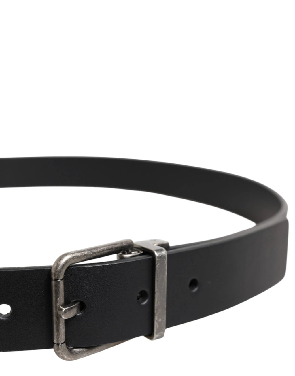 Dolce & Gabbana Black Classic Leather Metal Buckle Belt by Dolce & Gabbana
