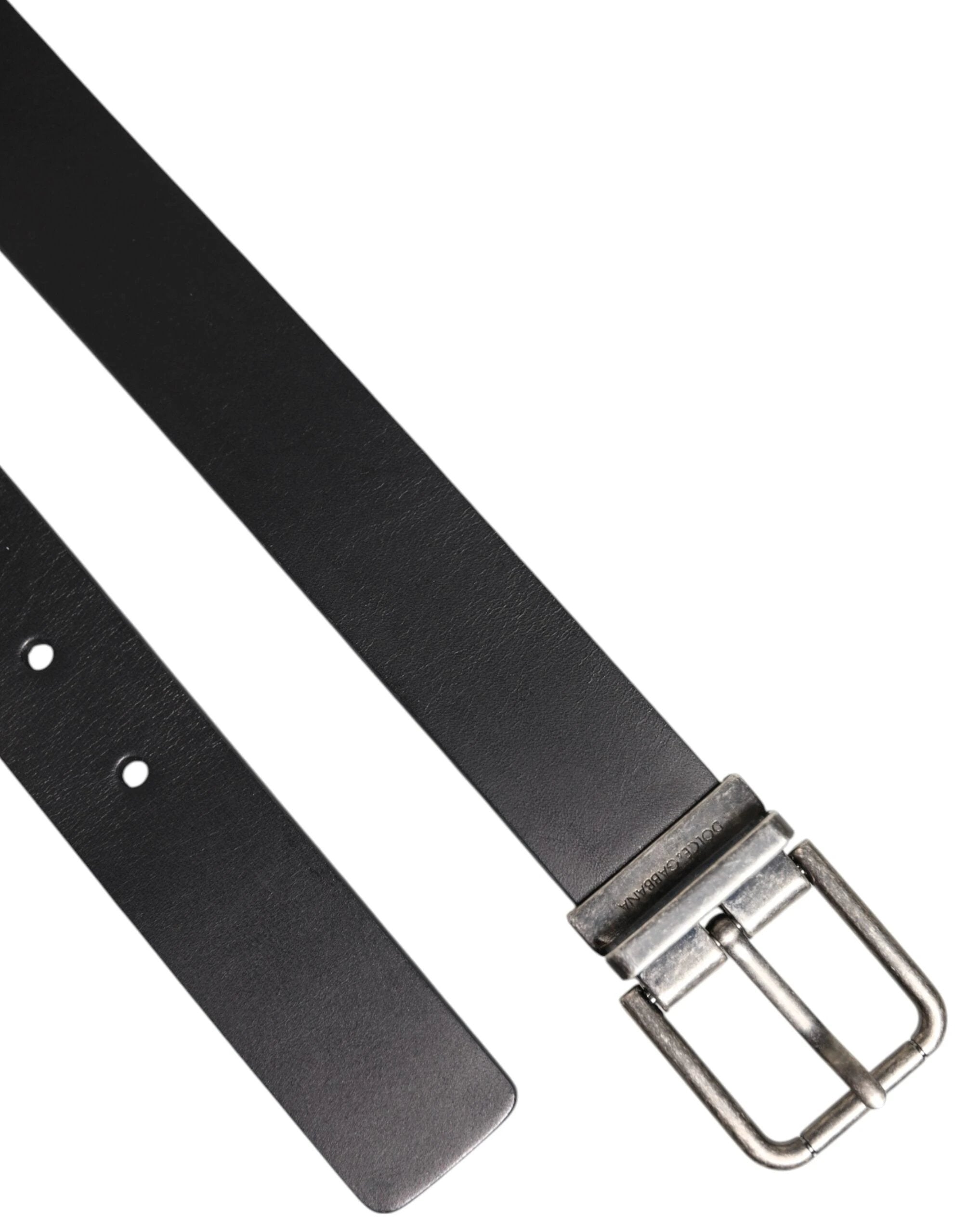 Dolce & Gabbana Black Classic Leather Metal Buckle Belt by Dolce & Gabbana