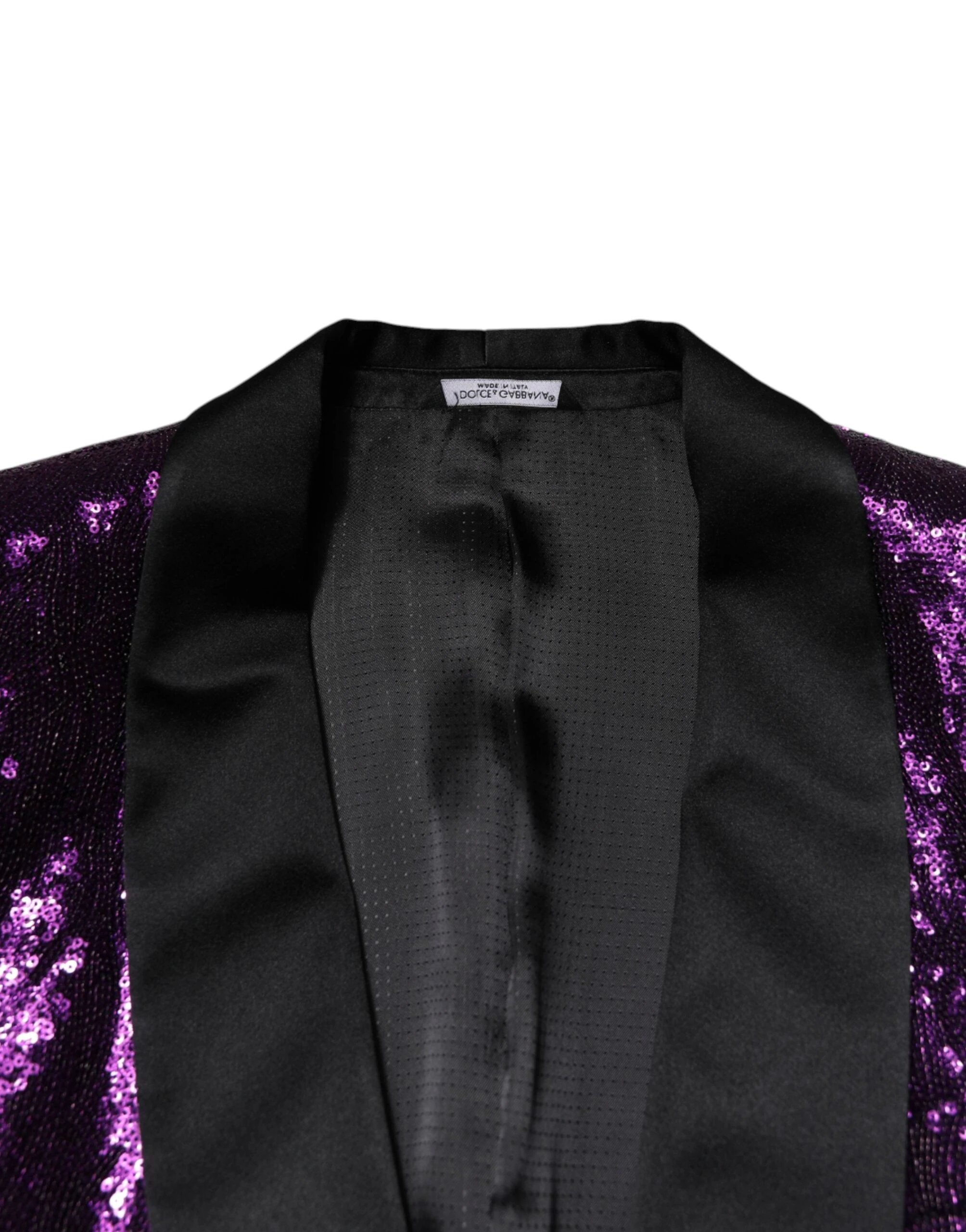 Dolce & Gabbana Purple SICILIA Sequin Embellish Coat Jacket by Dolce & Gabbana