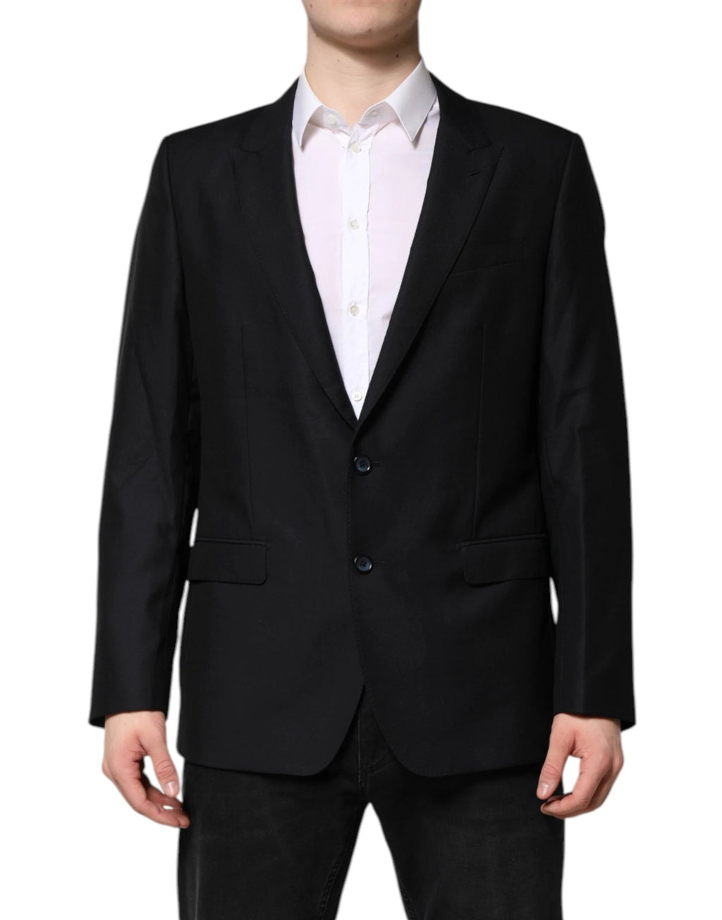 Dolce & Gabbana Dark Blue MARTINI Wool Blazer Coat Jacket by Dolce & Gabbana