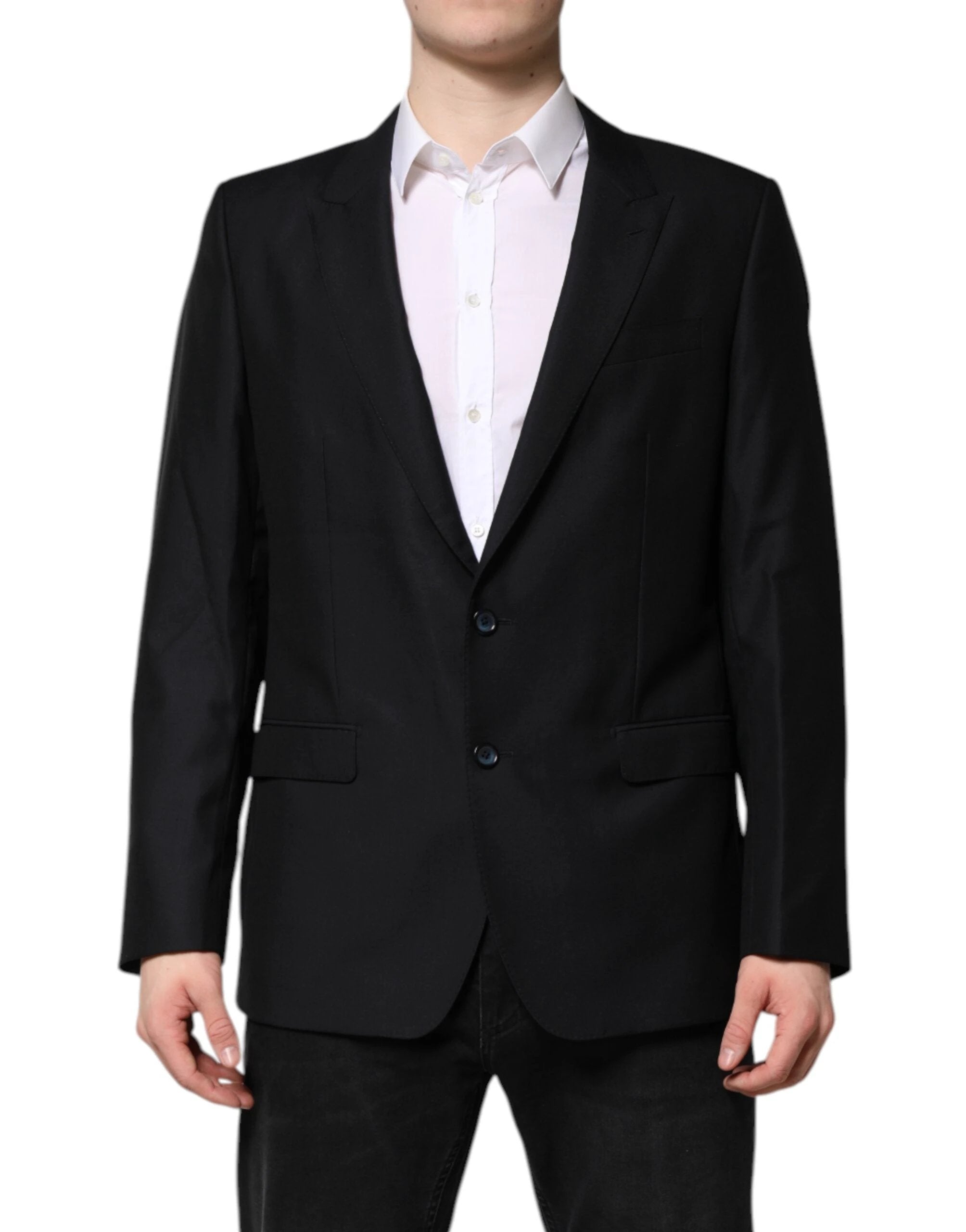Dolce & Gabbana Dark Blue MARTINI Wool Blazer Coat Jacket by Dolce & Gabbana