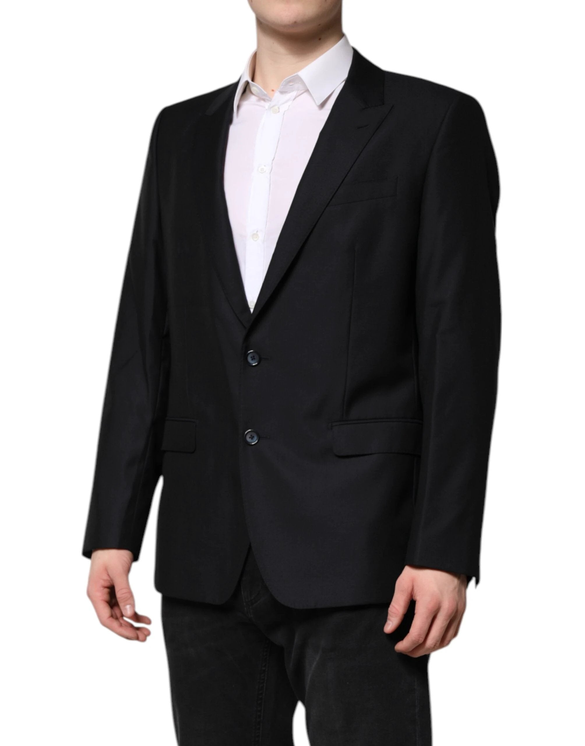 Dolce & Gabbana Dark Blue MARTINI Wool Blazer Coat Jacket by Dolce & Gabbana