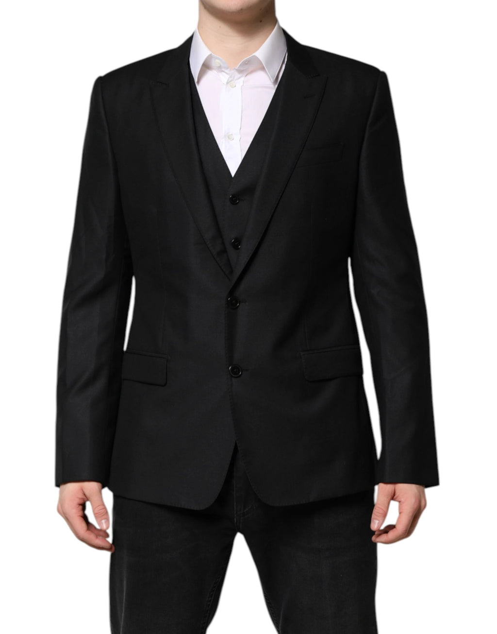 Dolce & Gabbana Black Single Breasted Suit 2 Piece Jacket by Dolce & Gabbana
