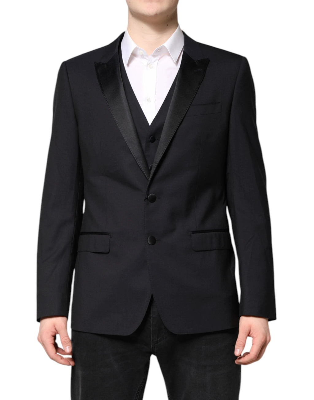 Dolce & Gabbana Dark Blue MARTINI Wool Suit 2 Piece Jacket by Dolce & Gabbana