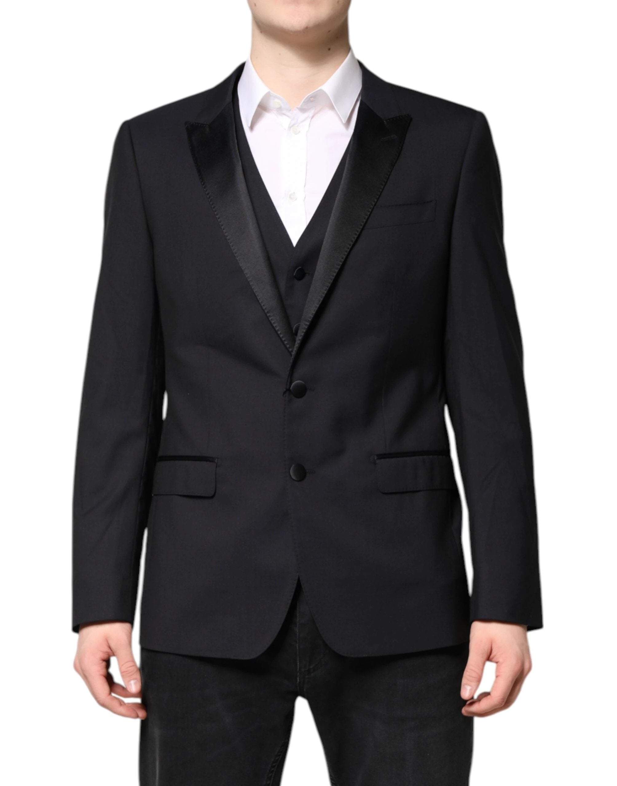 Dolce & Gabbana Dark Blue MARTINI Wool Suit 2 Piece Jacket by Dolce & Gabbana