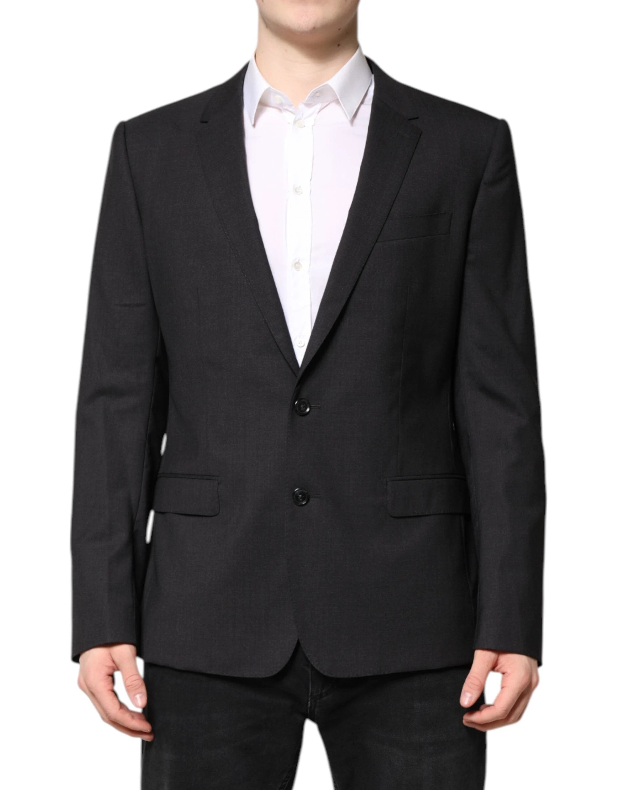 Dolce & Gabbana Dark Gray MARTINI Single Breasted Jacket by Dolce & Gabbana