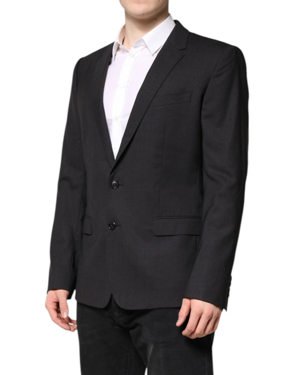 Dolce & Gabbana Dark Gray MARTINI Single Breasted Jacket by Dolce & Gabbana