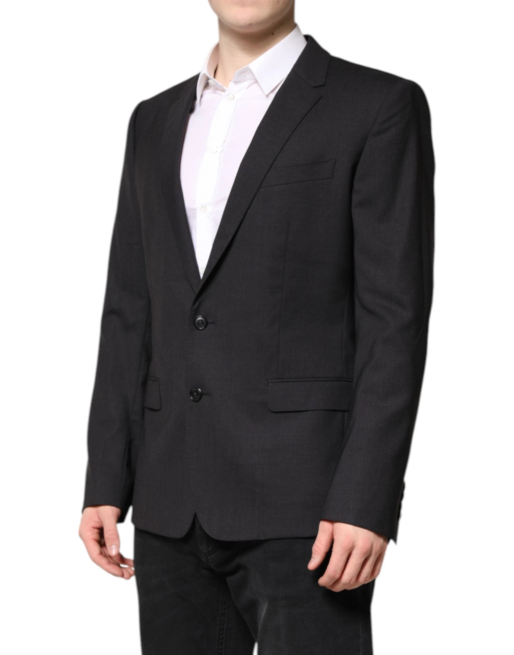 Dolce & Gabbana Dark Gray MARTINI Single Breasted Jacket by Dolce & Gabbana