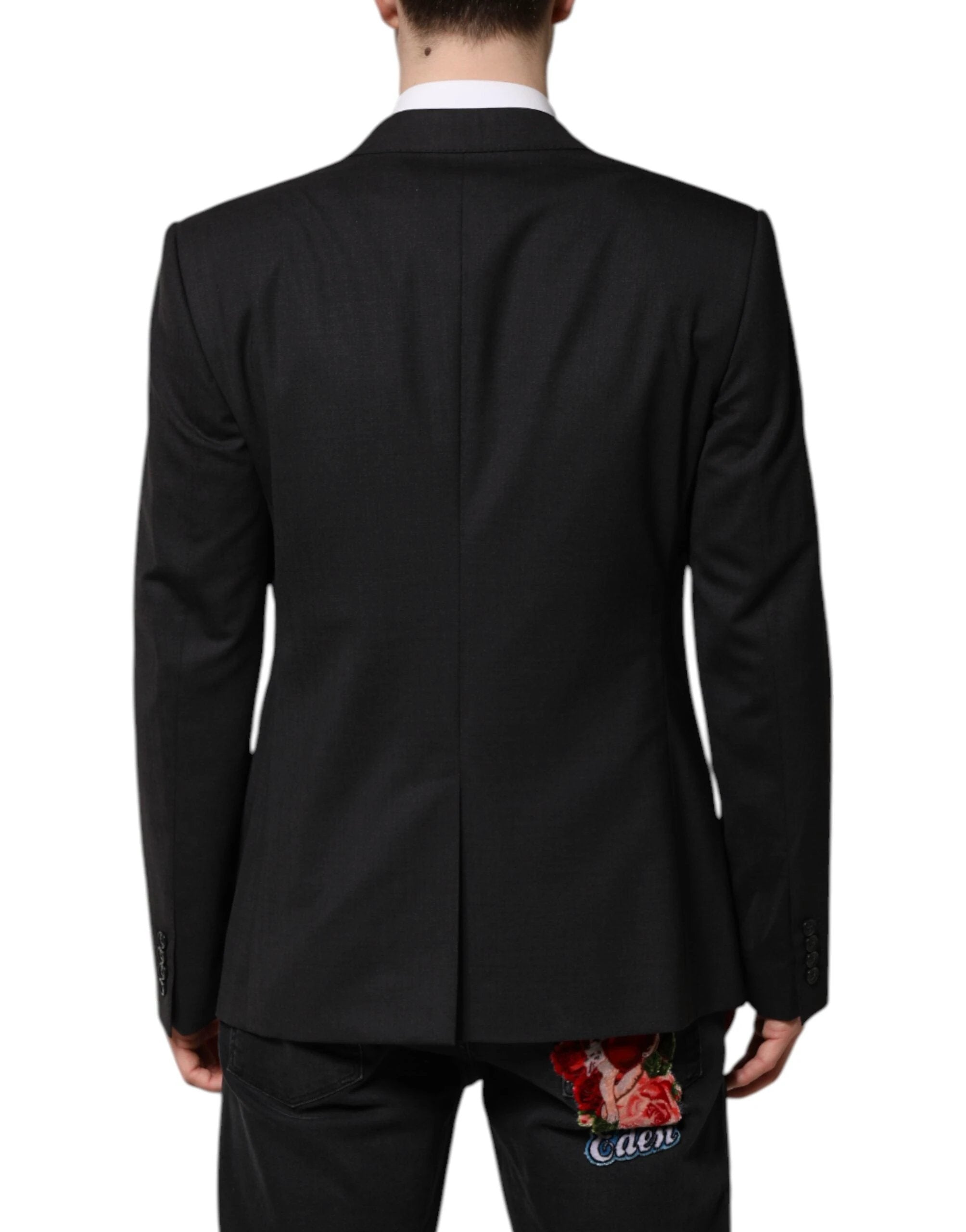 Dolce & Gabbana Dark Gray MARTINI Single Breasted Jacket by Dolce & Gabbana
