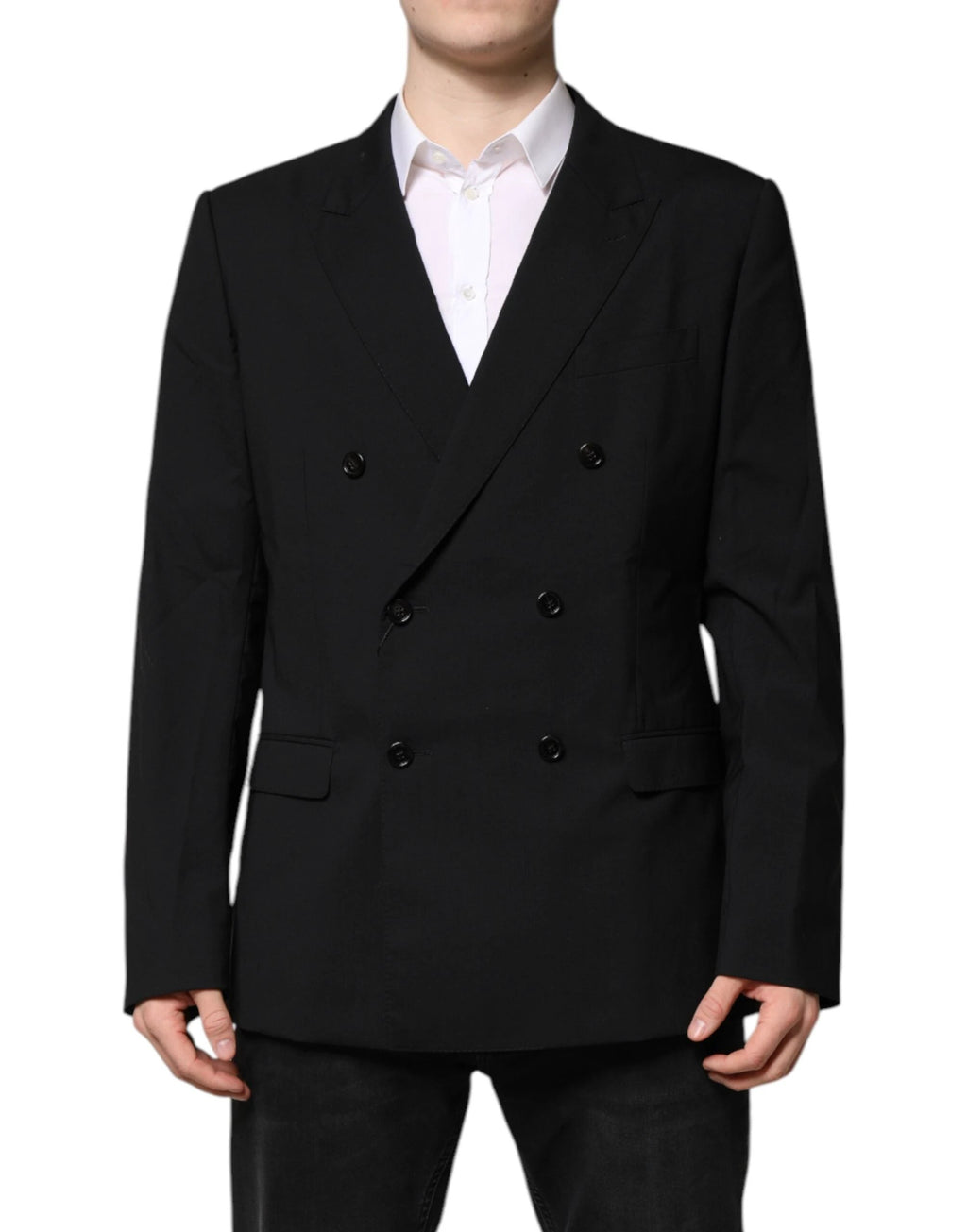 Dolce & Gabbana Black MARTINI Double Breasted Suit Jacket by Dolce & Gabbana
