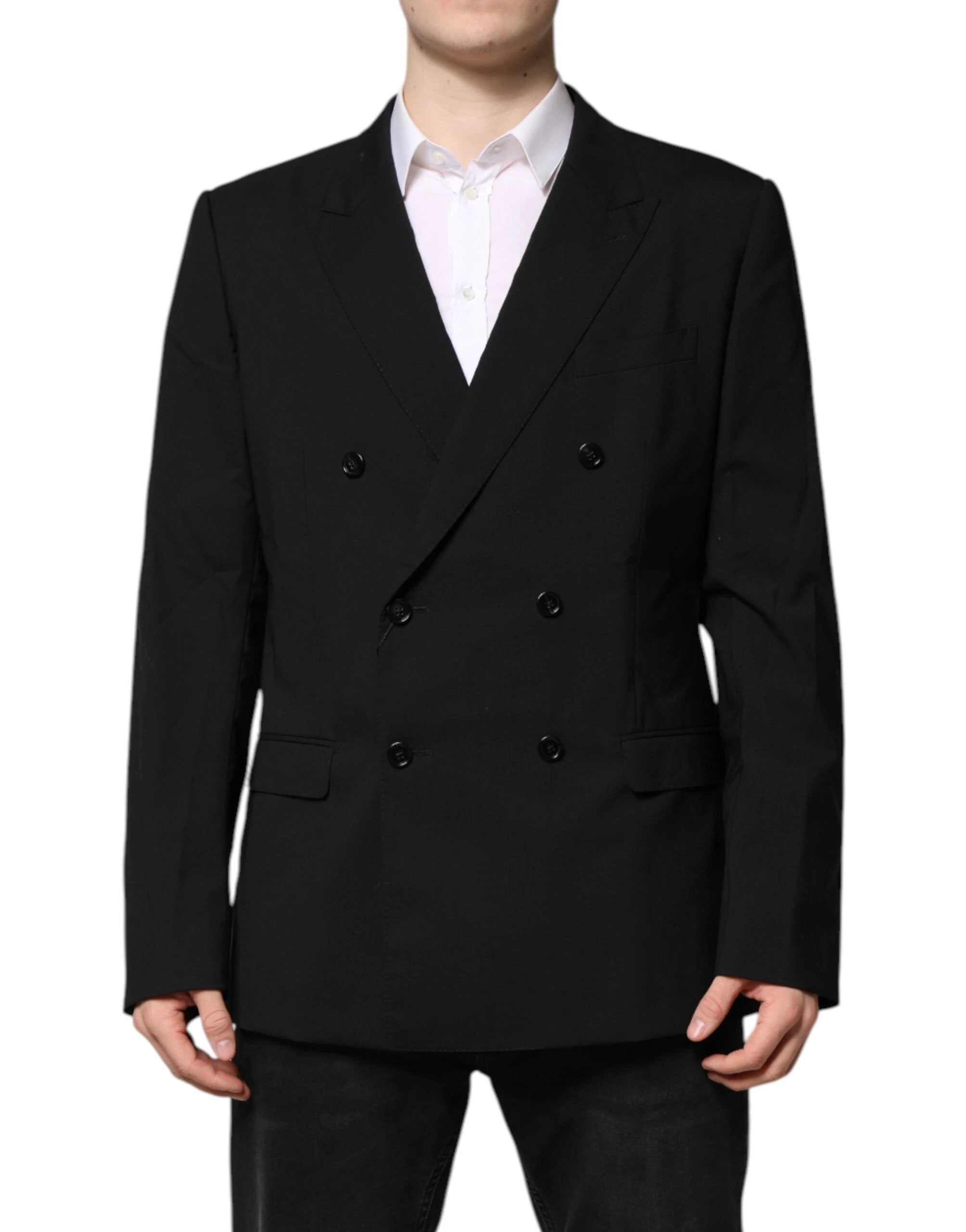 Dolce & Gabbana Black MARTINI Double Breasted Suit Jacket by Dolce & Gabbana