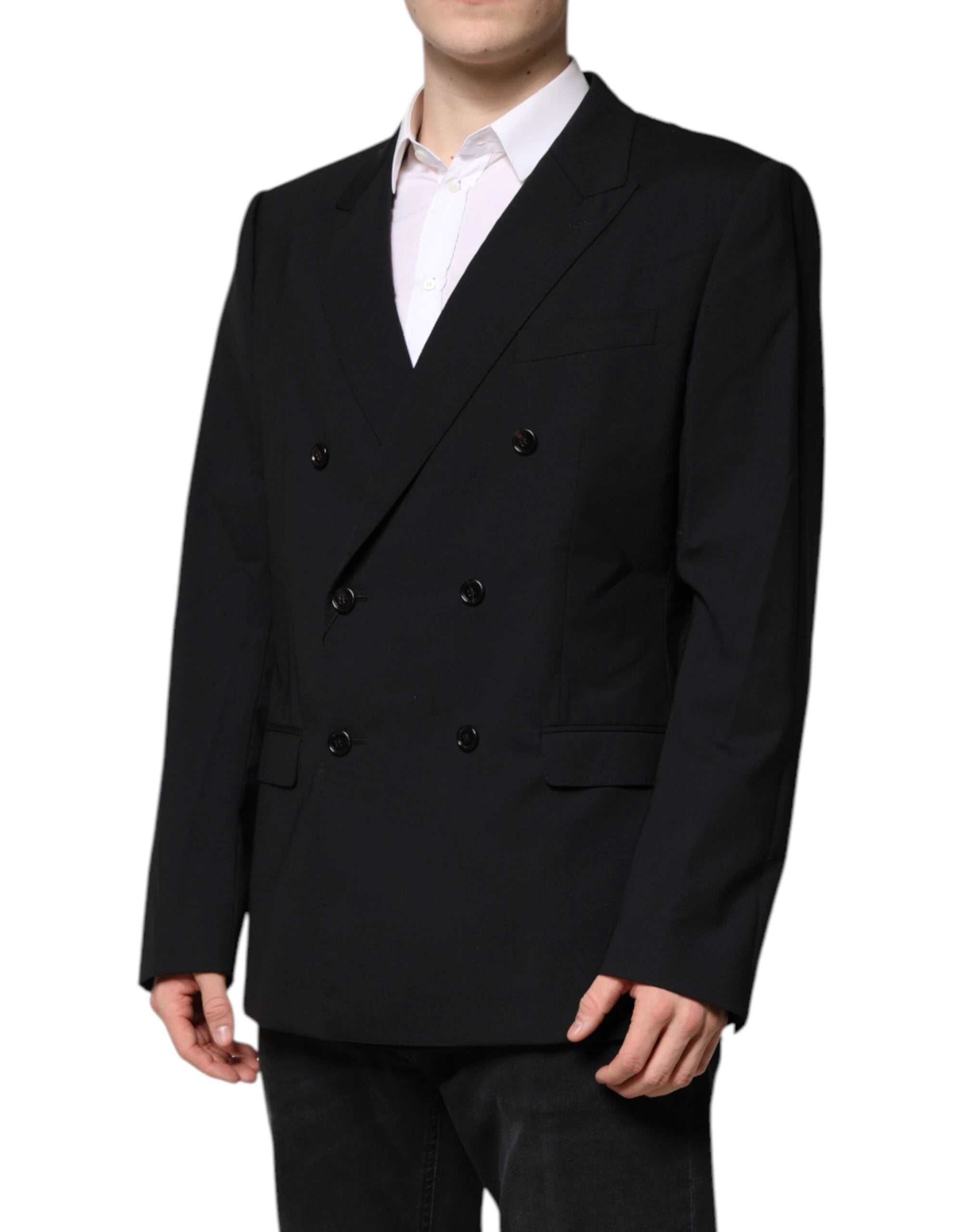Dolce & Gabbana Black MARTINI Double Breasted Suit Jacket by Dolce & Gabbana
