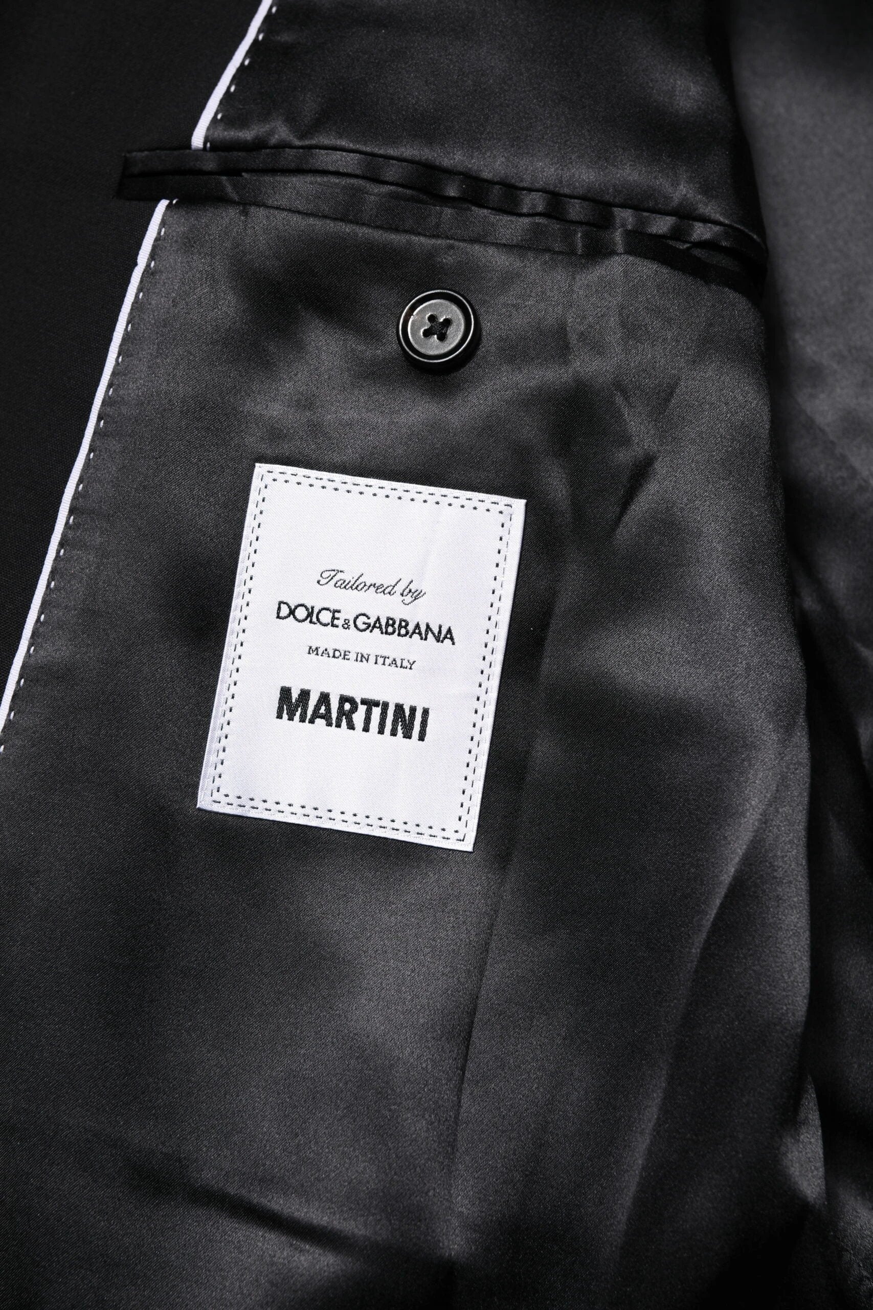 Dolce & Gabbana Black MARTINI Double Breasted Suit Jacket by Dolce & Gabbana