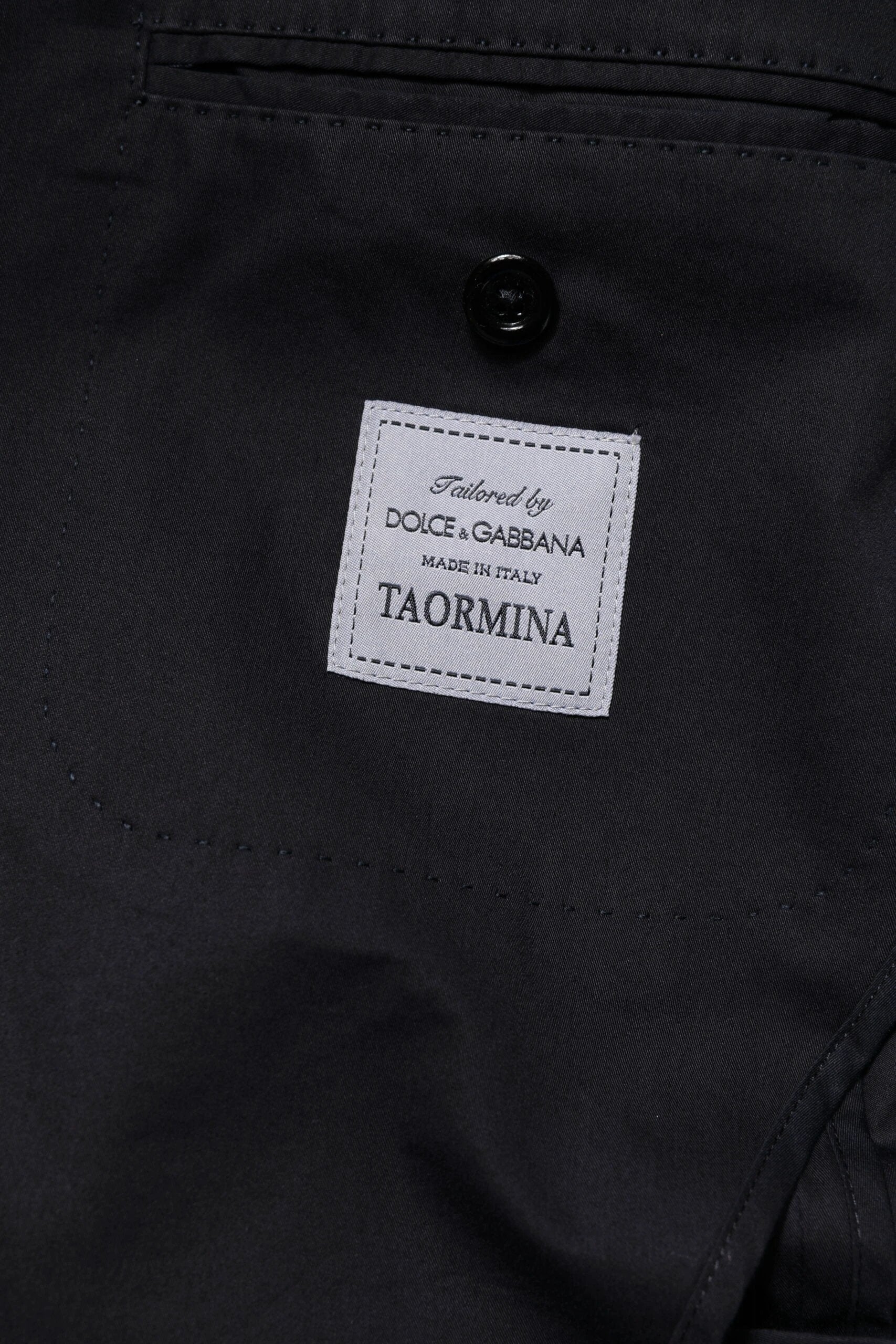 Dolce & Gabbana Dark Blue TAORMINA Cotton Blazer Suit Jacket by Dolce & Gabbana