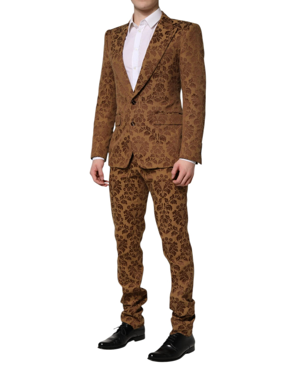 Dolce & Gabbana Brown Floral Jacquard SICILIA 2 Piece Suit by Dolce & Gabbana