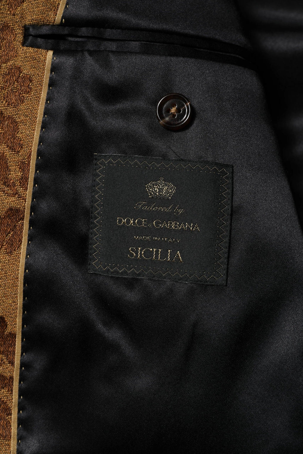 Dolce & Gabbana Brown Floral Jacquard SICILIA 2 Piece Suit by Dolce & Gabbana