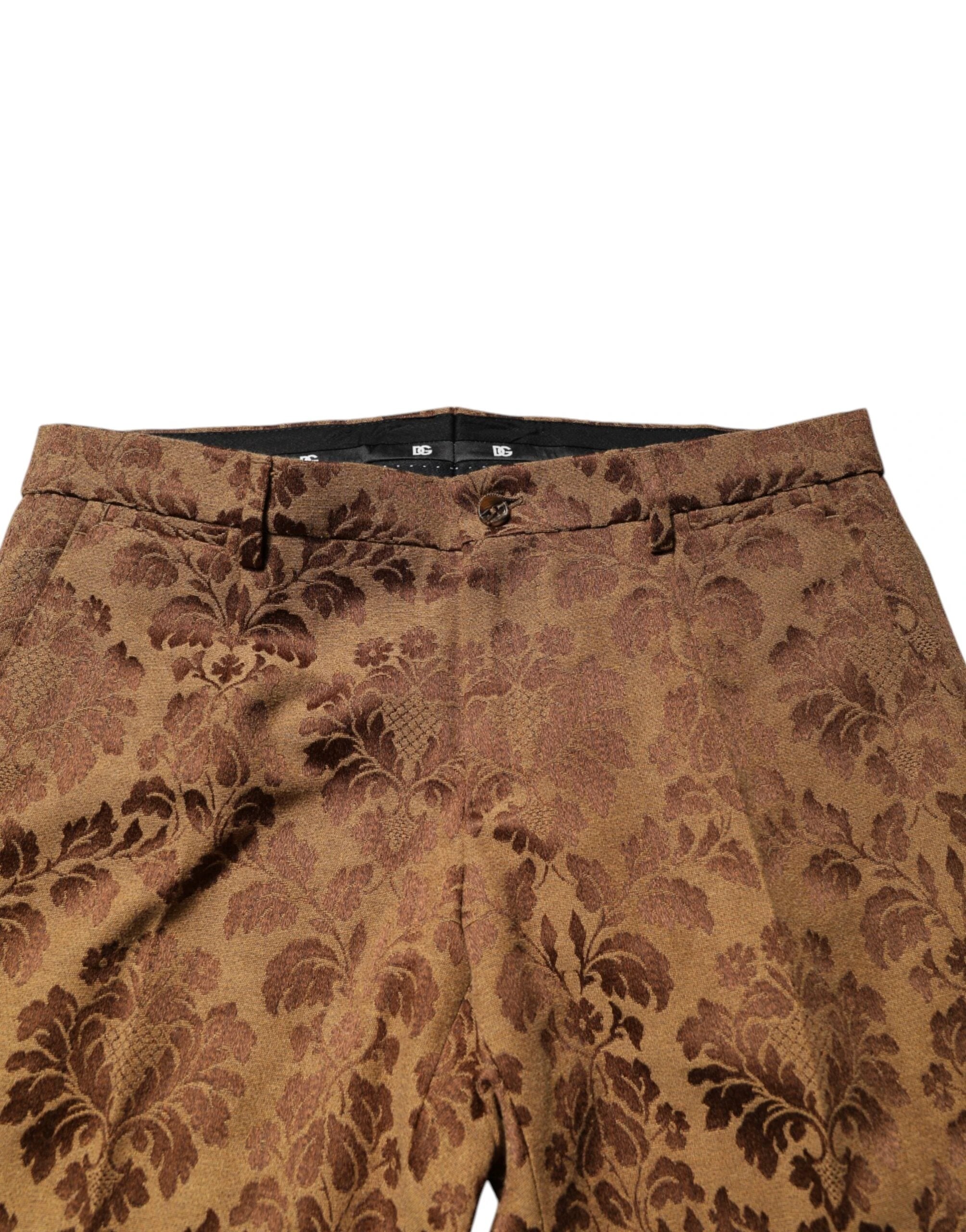 Dolce & Gabbana Brown Floral Jacquard SICILIA 2 Piece Suit by Dolce & Gabbana