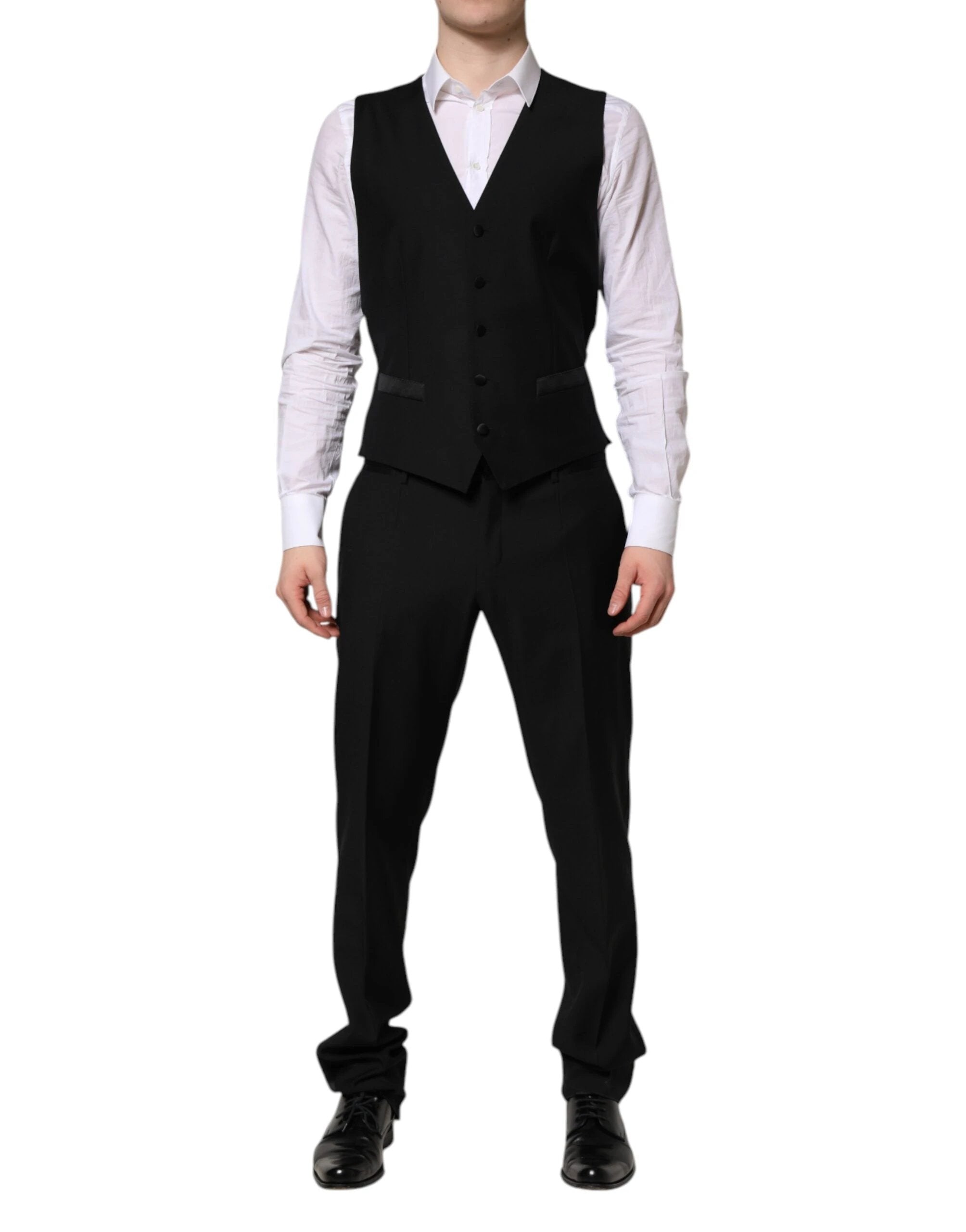 Dolce & Gabbana Black MARTINI Crystal Embellished 3 Pc Suit by Dolce & Gabbana