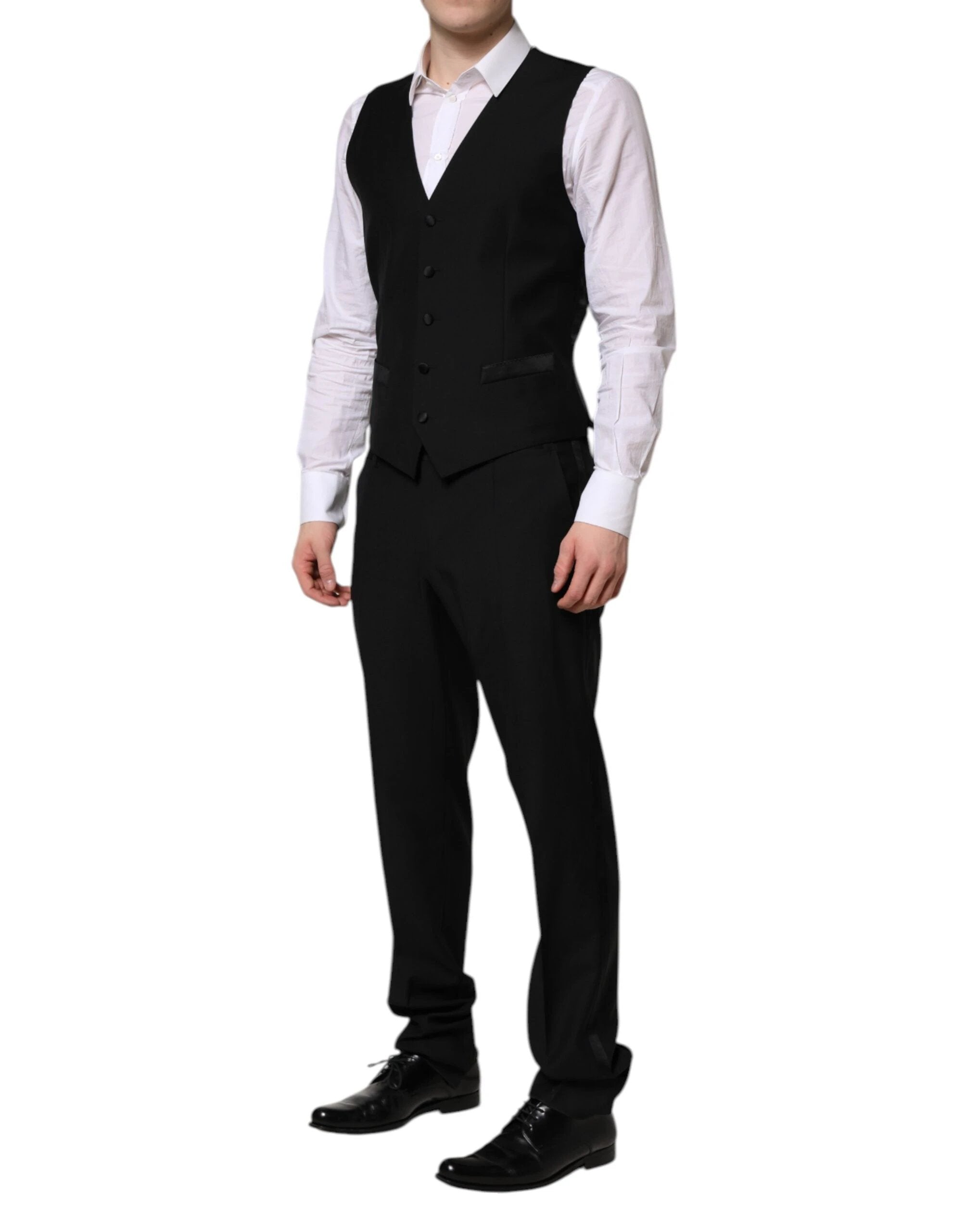 Dolce & Gabbana Black MARTINI Crystal Embellished 3 Pc Suit by Dolce & Gabbana
