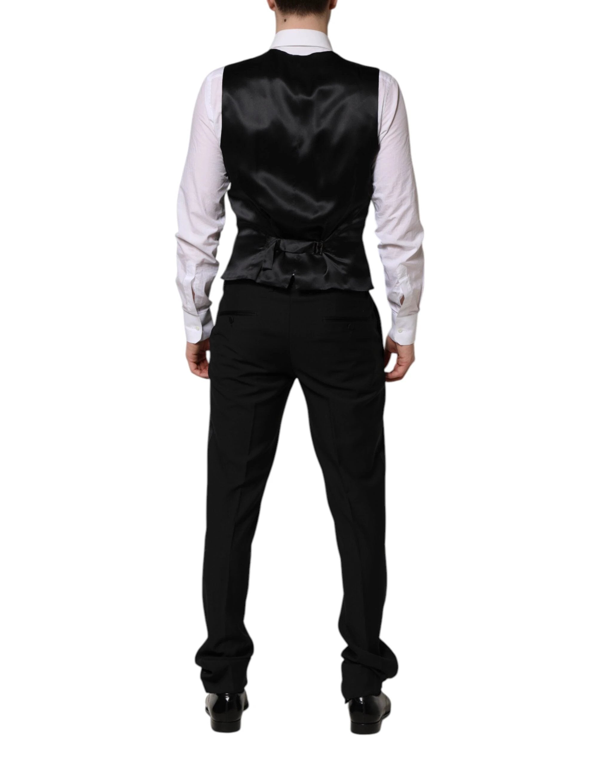 Dolce & Gabbana Black MARTINI Crystal Embellished 3 Pc Suit by Dolce & Gabbana