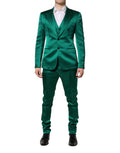 Dolce & Gabbana Green Silk 3 Piece Single Breasted Suit by Dolce & Gabbana