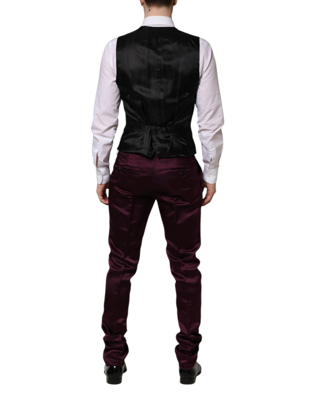 Dolce & Gabbana Dark Purple Silk 3Piece Single Breasted Suit by Dolce & Gabbana