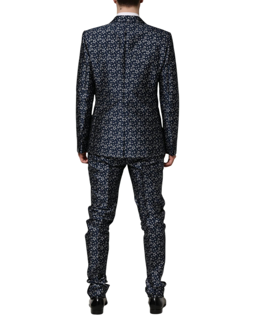 Dolce & Gabbana Blue MARTINI Star Jacquard 3 Piece Suit by Dolce & Gabbana