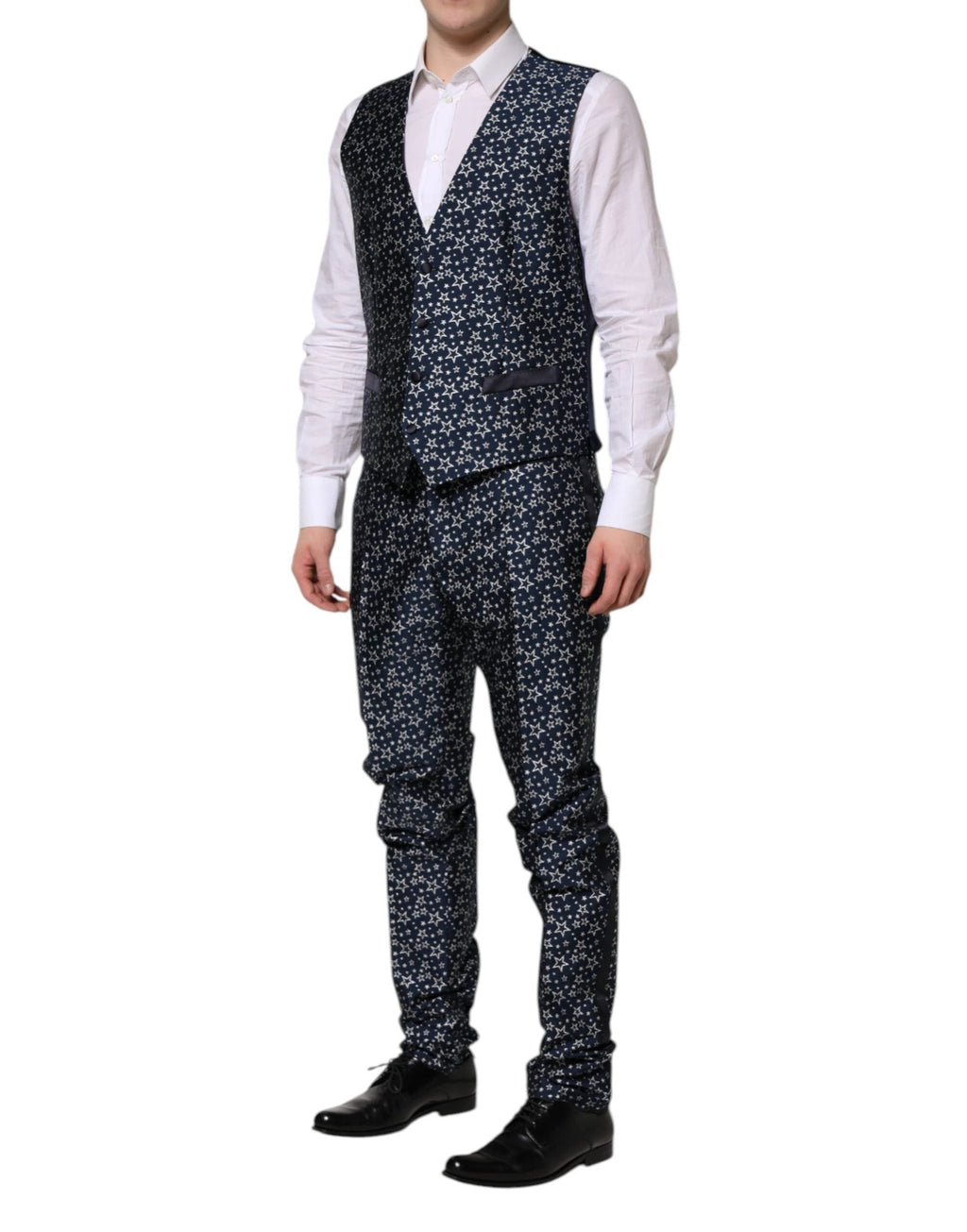 Dolce & Gabbana Blue MARTINI Star Jacquard 3 Piece Suit by Dolce & Gabbana