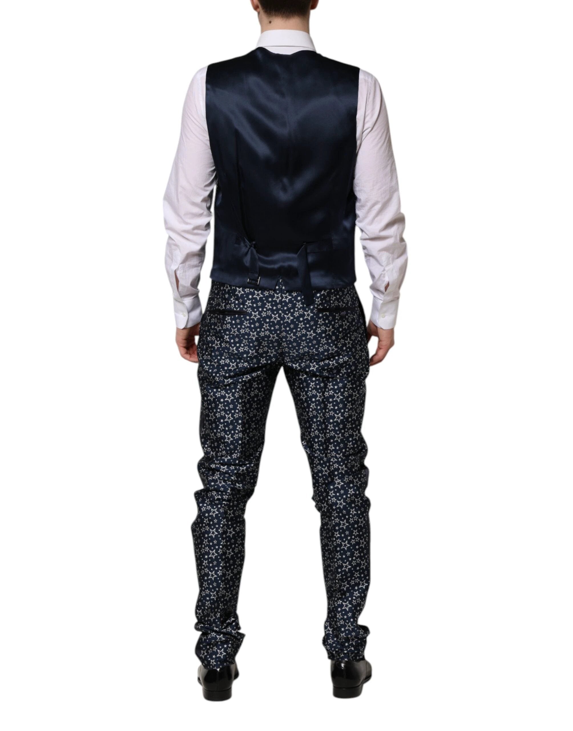 Dolce & Gabbana Blue MARTINI Star Jacquard 3 Piece Suit by Dolce & Gabbana