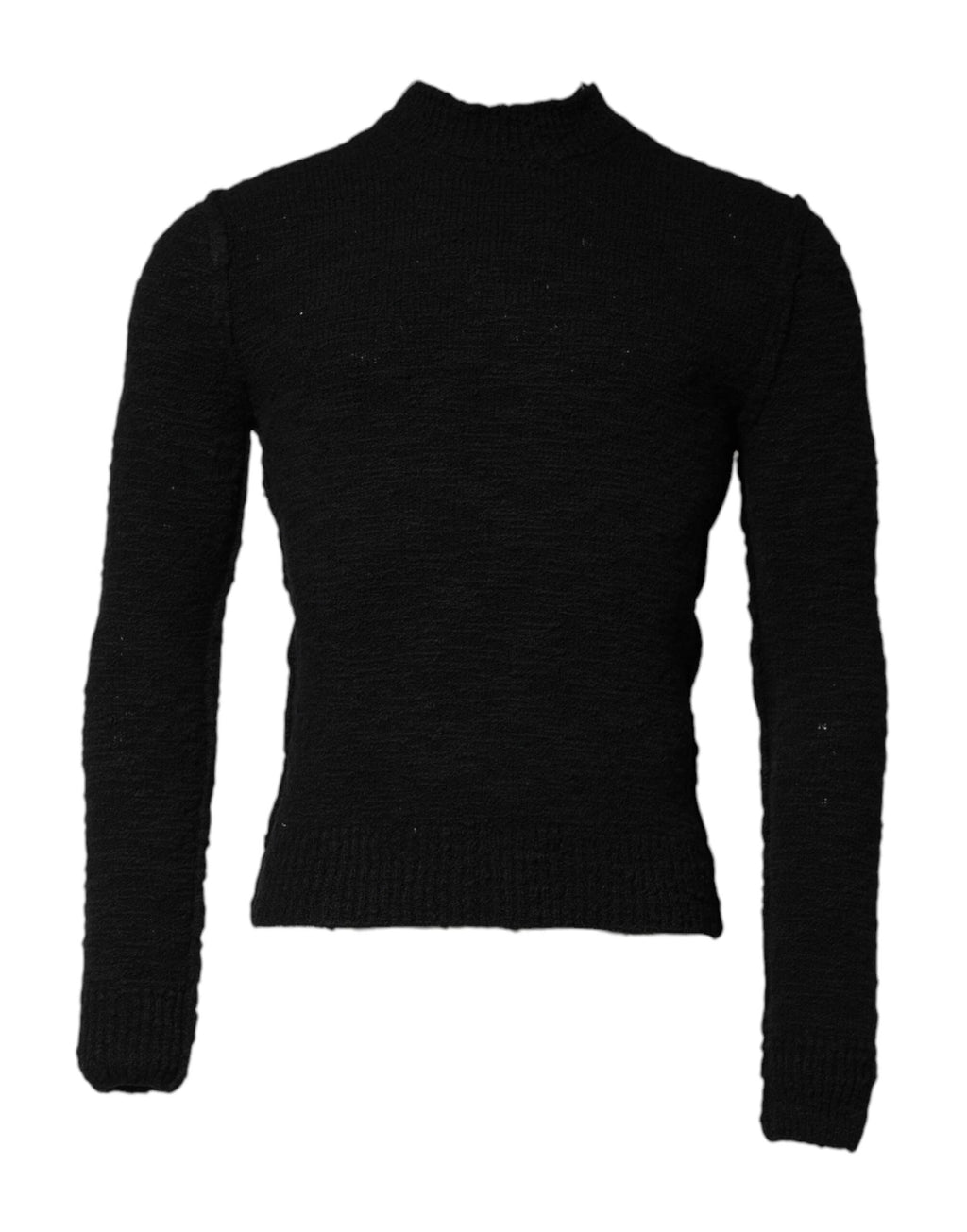 Dolce & Gabbana Black Wool Knit Crew Neck Pullover Sweater by Dolce & Gabbana