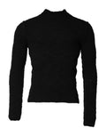 Dolce & Gabbana Black Wool Knit Crew Neck Pullover Sweater by Dolce & Gabbana
