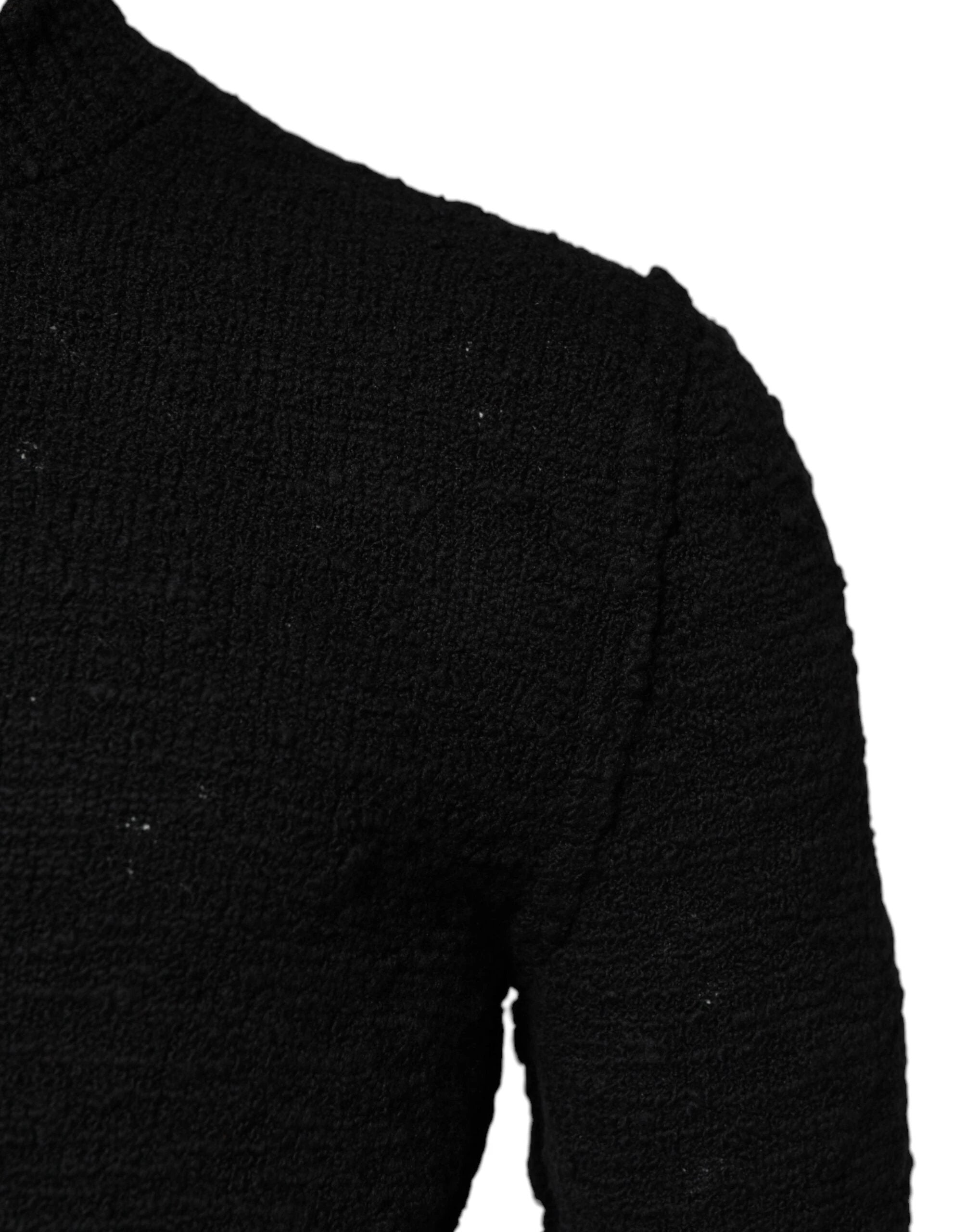 Dolce & Gabbana Black Wool Knit Crew Neck Pullover Sweater by Dolce & Gabbana