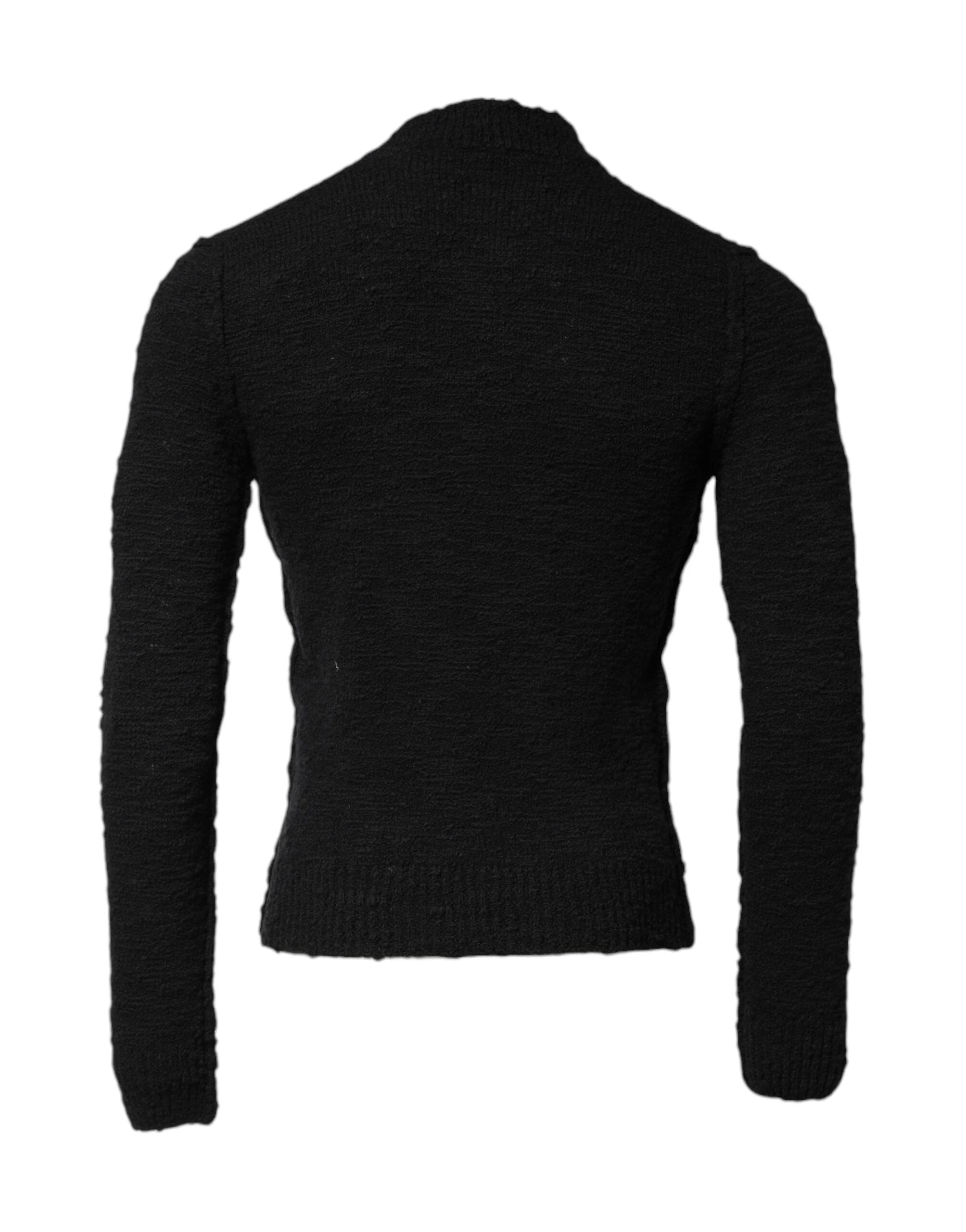 Dolce & Gabbana Black Wool Knit Crew Neck Pullover Sweater by Dolce & Gabbana