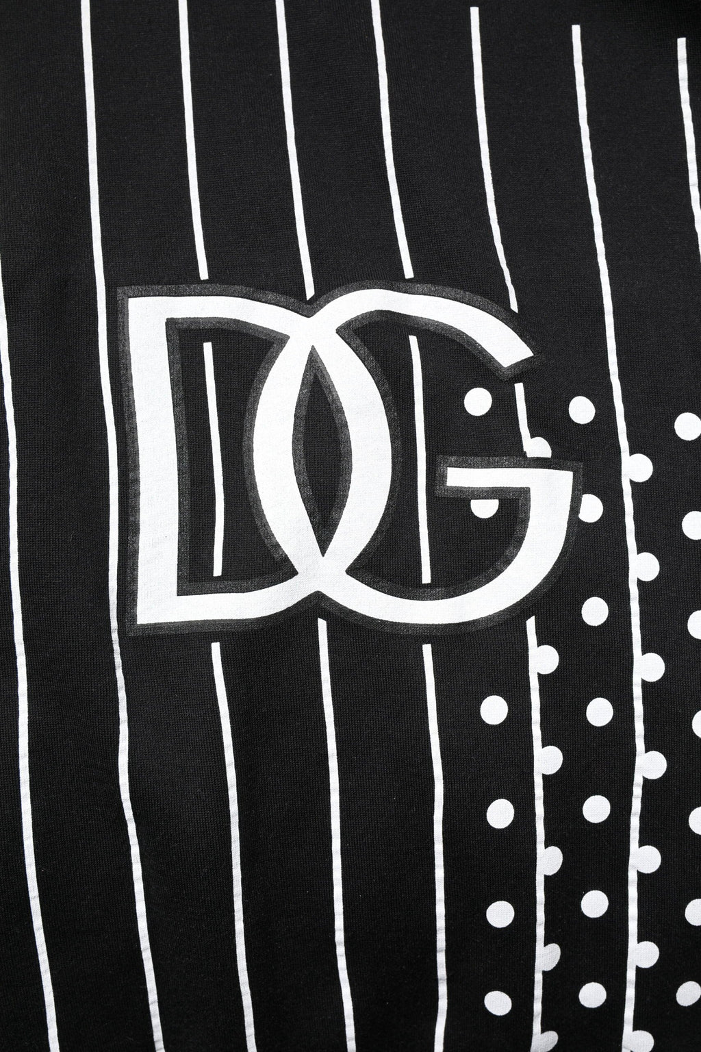 Dolce & Gabbana Black White Stripe Hooded Sweatshirt Sweater by Dolce & Gabbana