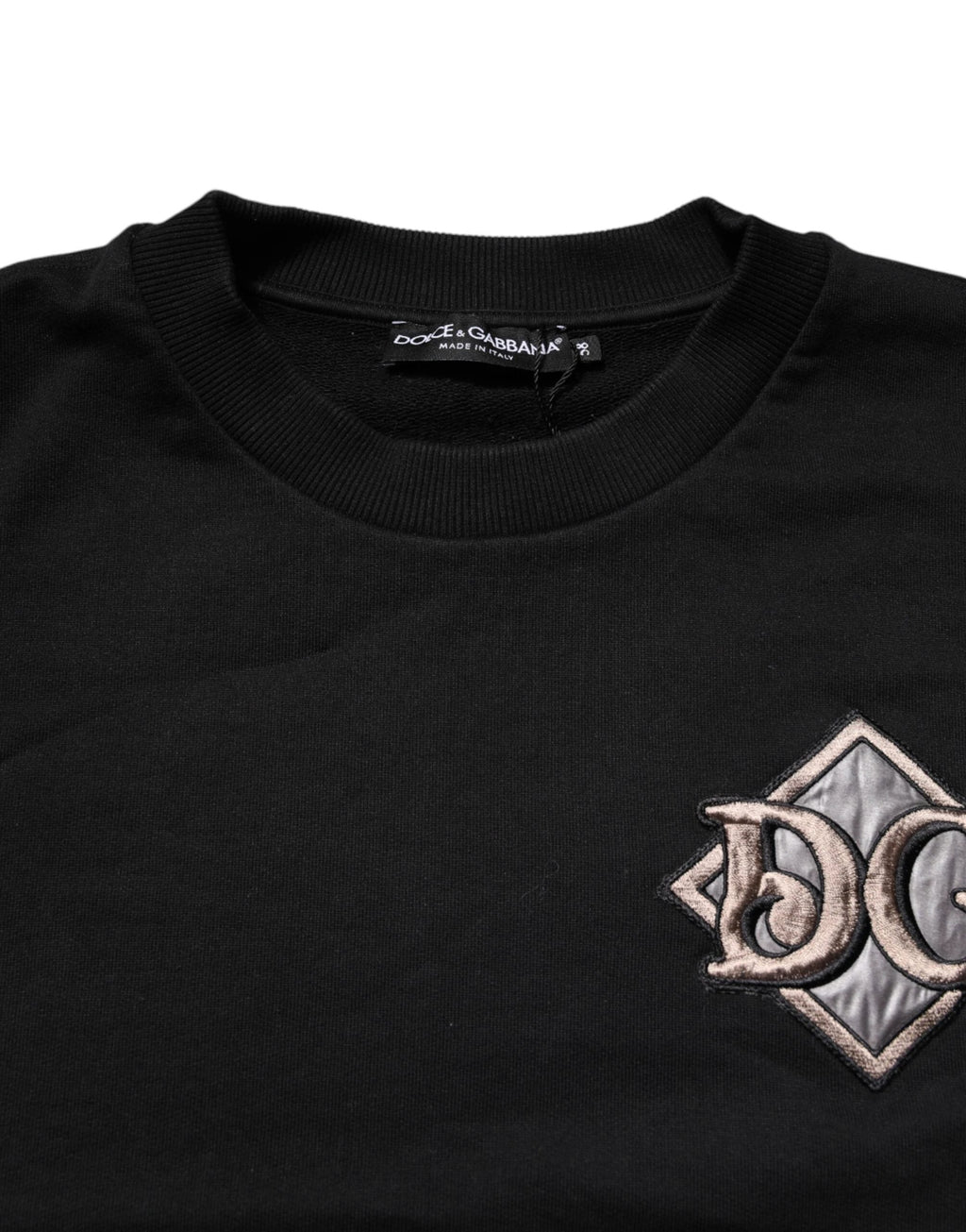 Dolce & Gabbana Black Logo Embroidery Sweatshirt Sweater by Dolce & Gabbana