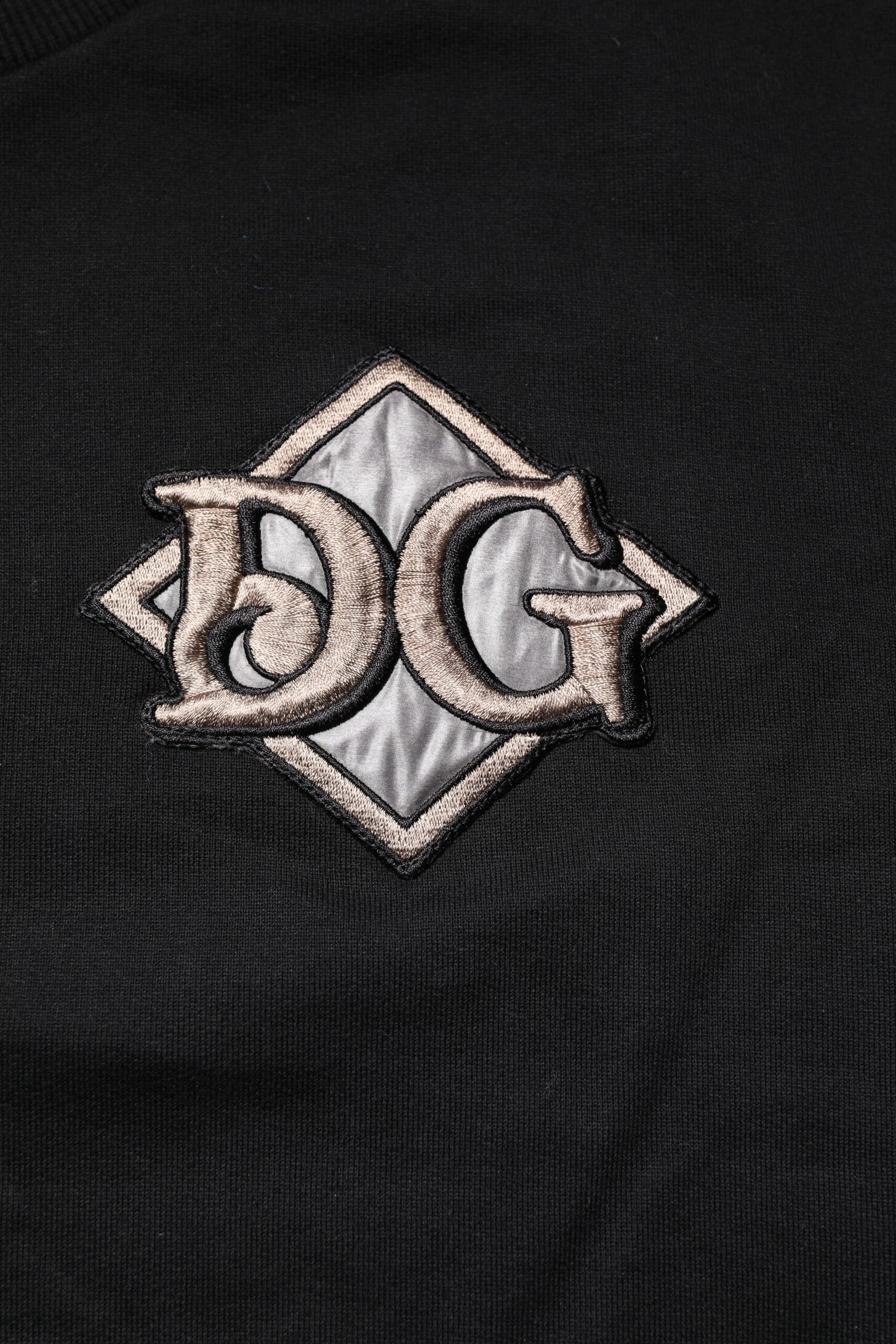Dolce & Gabbana Black Logo Embroidery Sweatshirt Sweater by Dolce & Gabbana