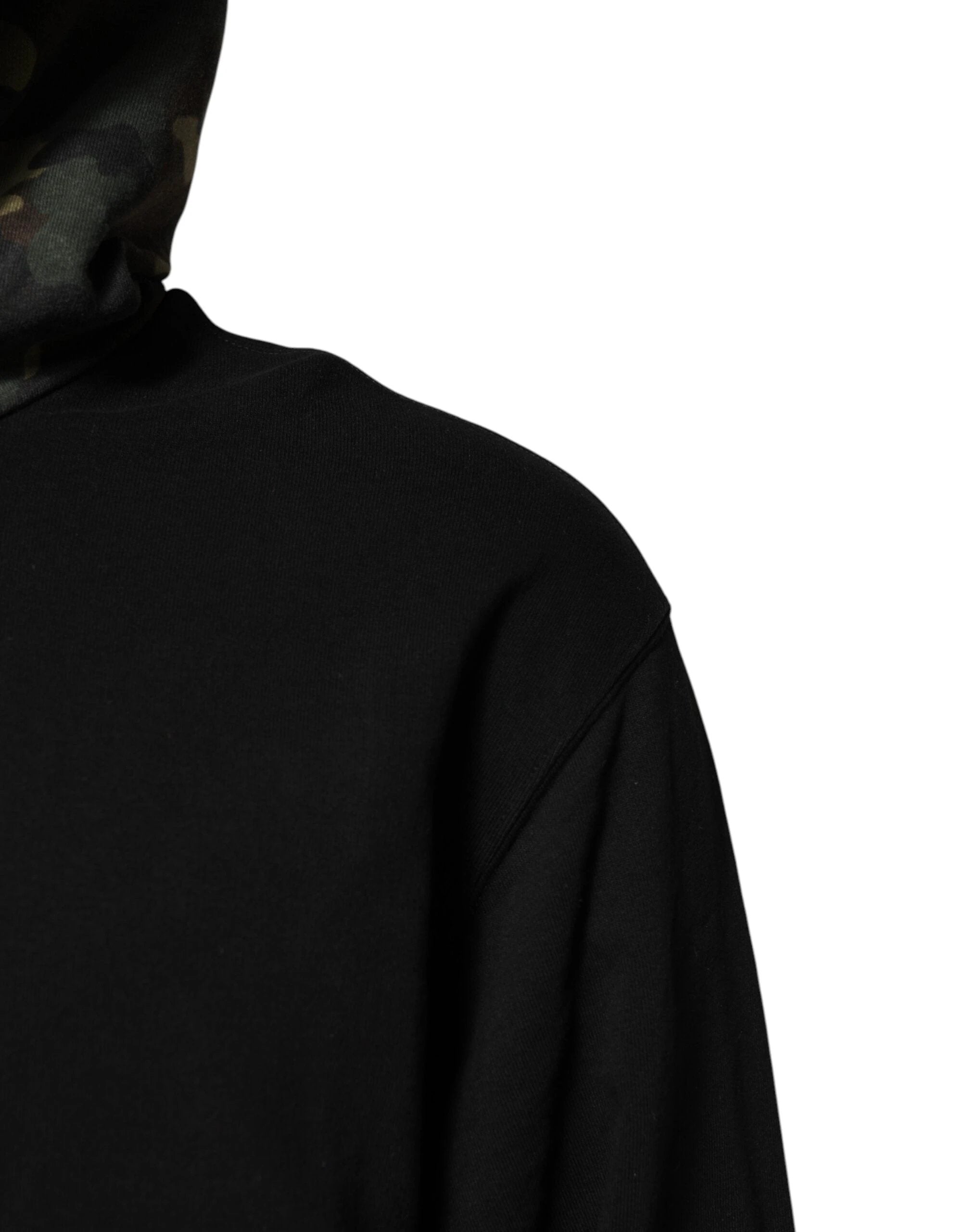 Dolce & Gabbana Black Camouflage Hooded Sweatshirt Sweater by Dolce & Gabbana
