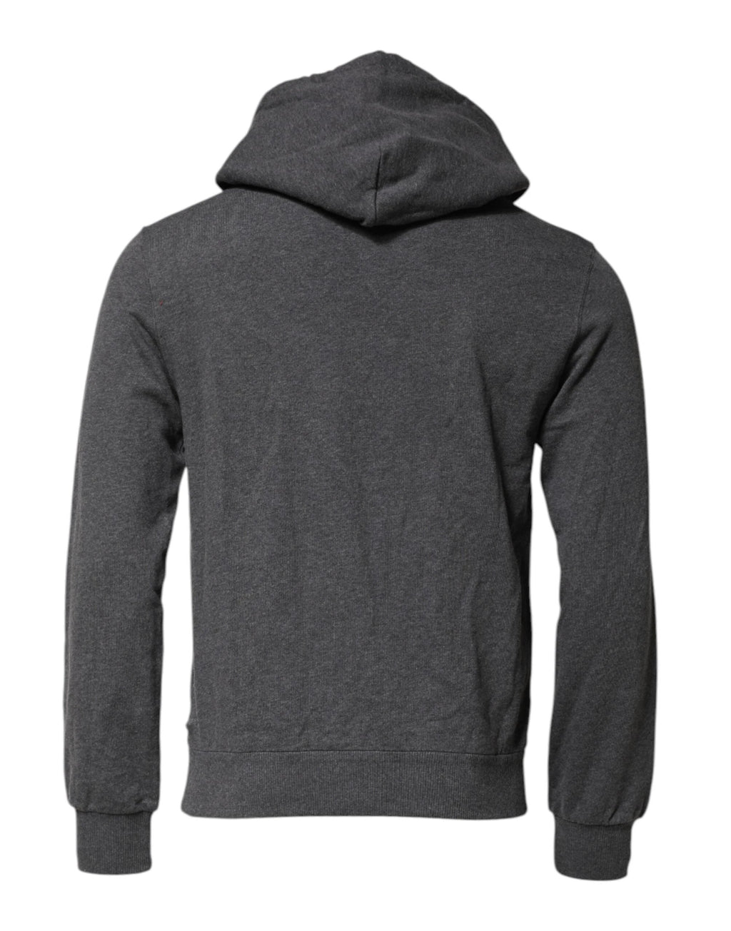 Dolce & Gabbana Gray Logo Patch Hooded Sweatshirt Sweater by Dolce & Gabbana