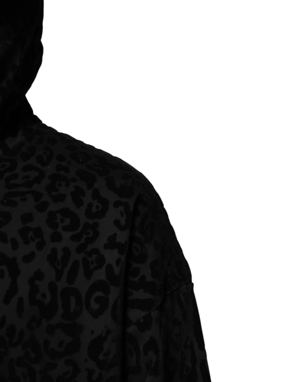 Sweat-shirt à capuche zippé Dolce &amp; Gabbana léopard noir