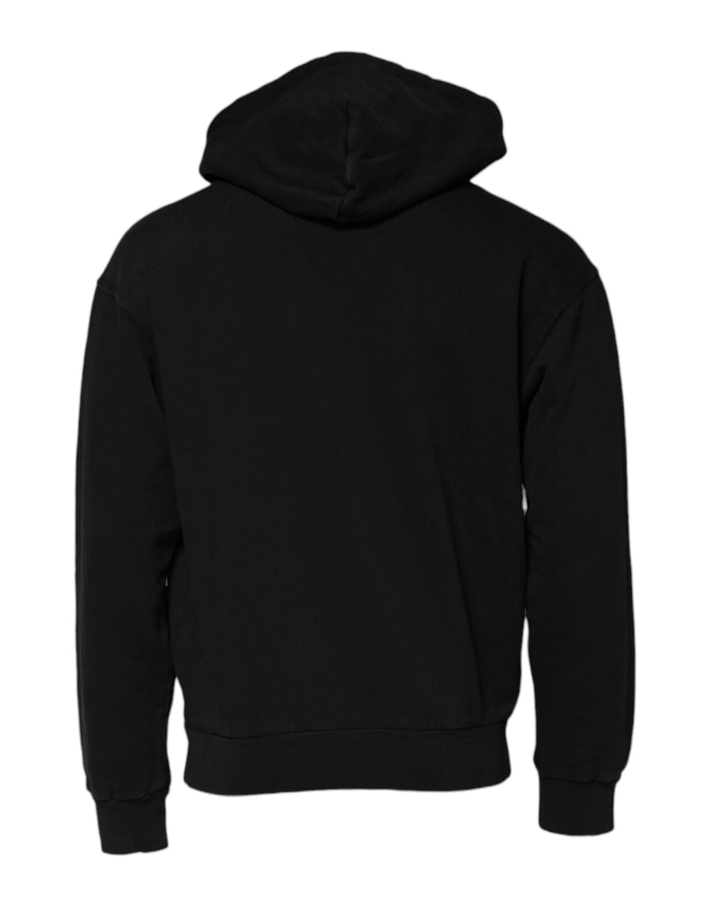 Sweat-shirt à capuche zippé Dolce &amp; Gabbana noir avec logo intégral pour homme