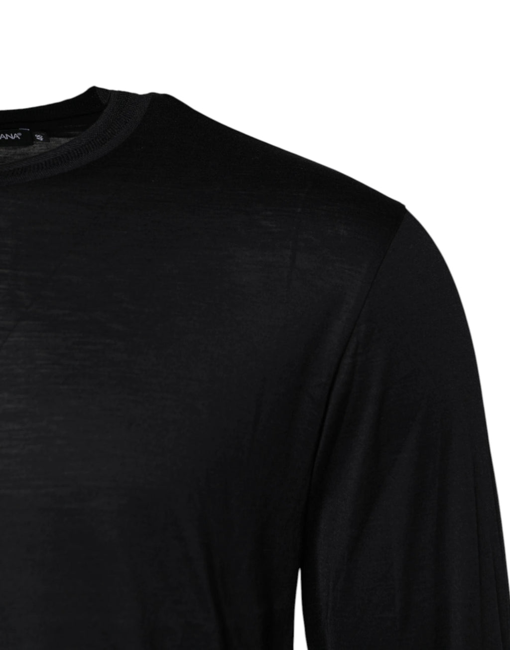 Dolce & Gabbana Dark Blue Silk Crew Neck Men Pullover Sweater by Dolce & Gabbana