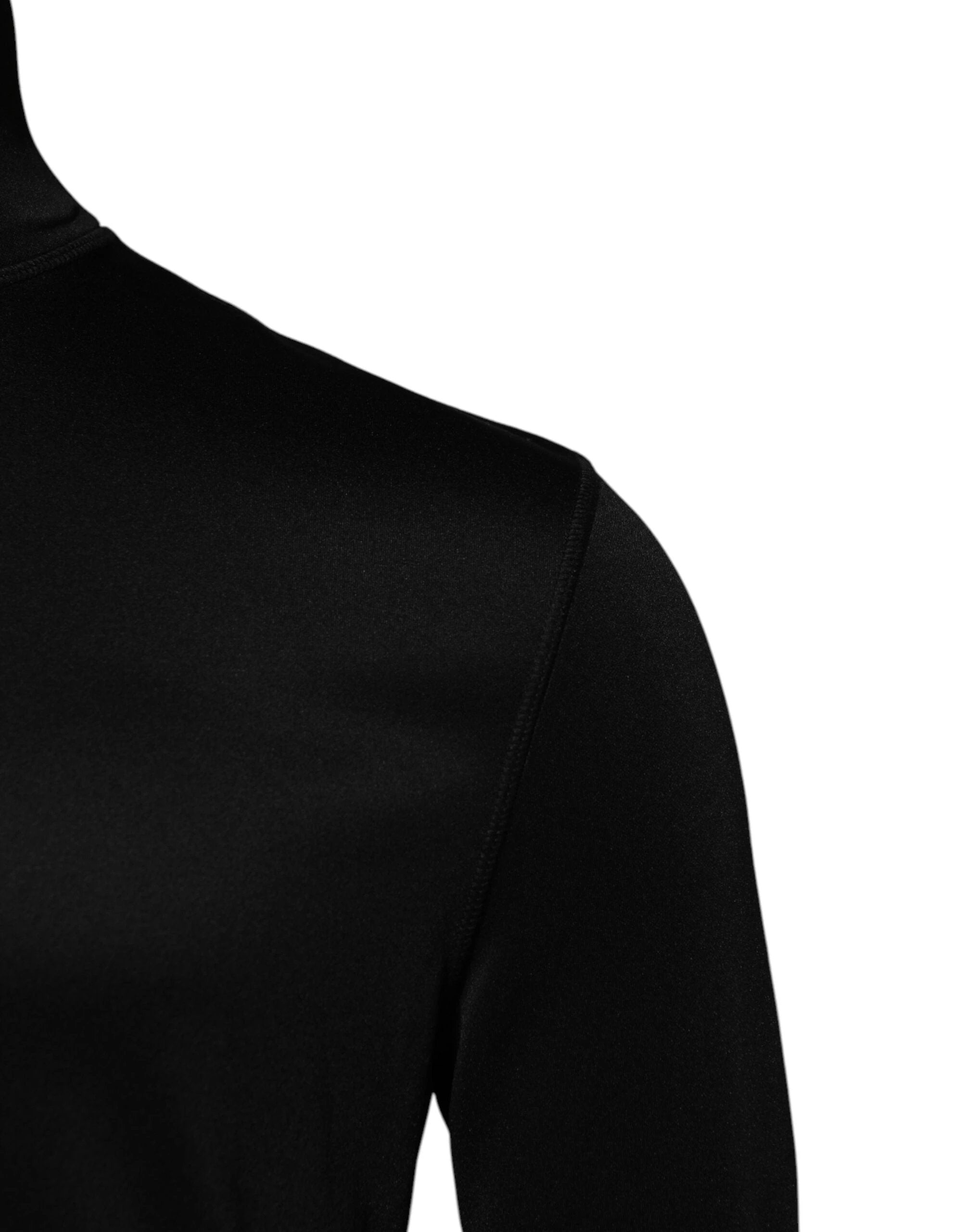 Dolce & Gabbana Black Polyester Turtleneck Pullover Sweater by Dolce & Gabbana