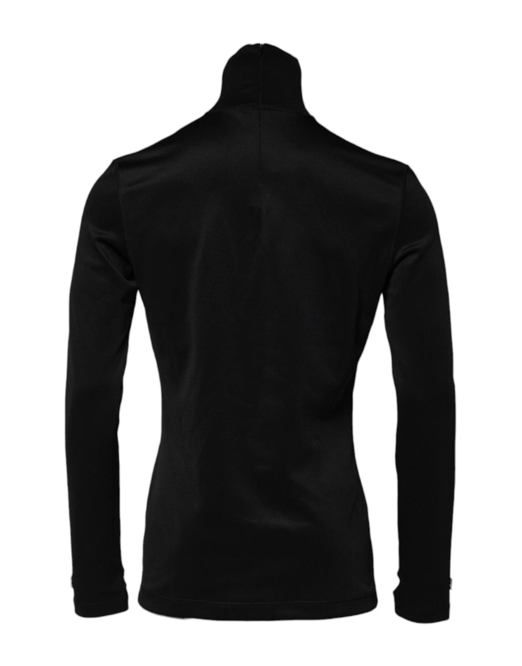 Dolce & Gabbana Black Polyester Turtleneck Pullover Sweater by Dolce & Gabbana