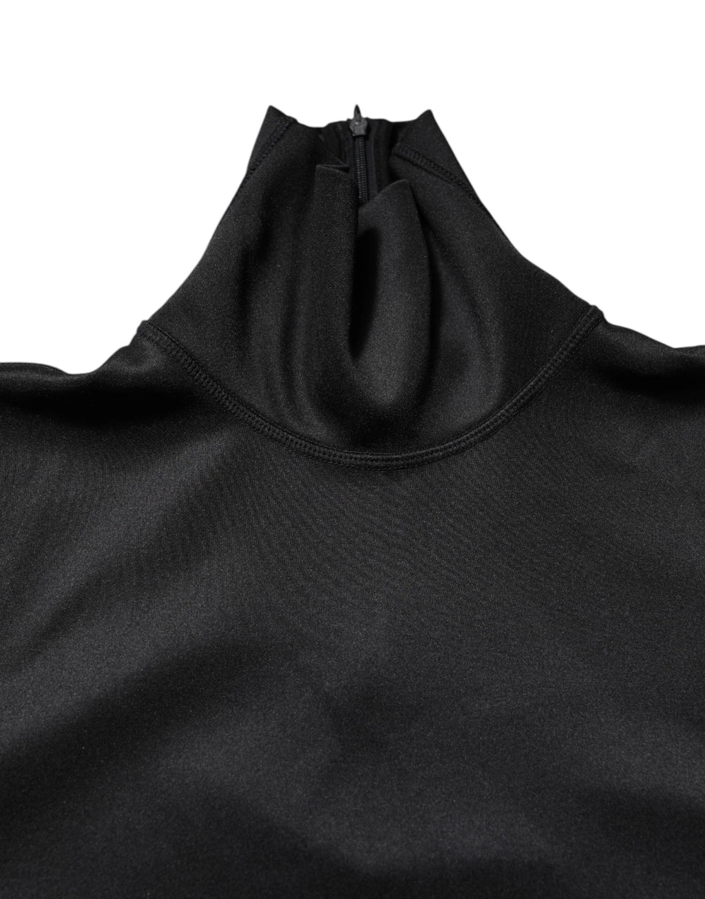 Dolce & Gabbana Black Polyester Turtleneck Pullover Sweater by Dolce & Gabbana