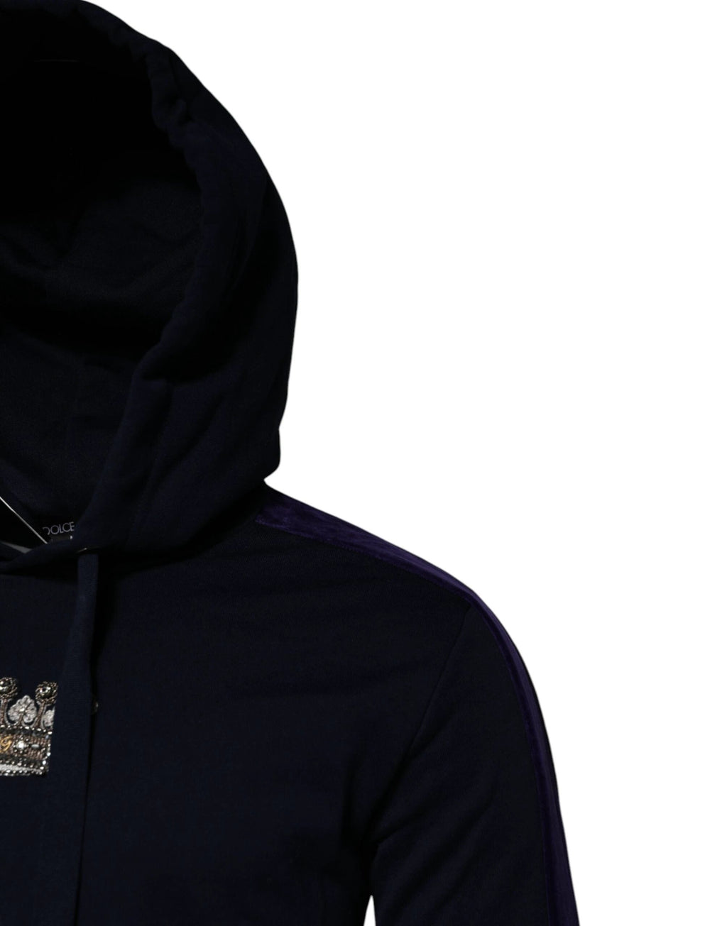 Dolce & Gabbana Black Crown Cotton Hooded Sweatshirt Sweater by Dolce & Gabbana