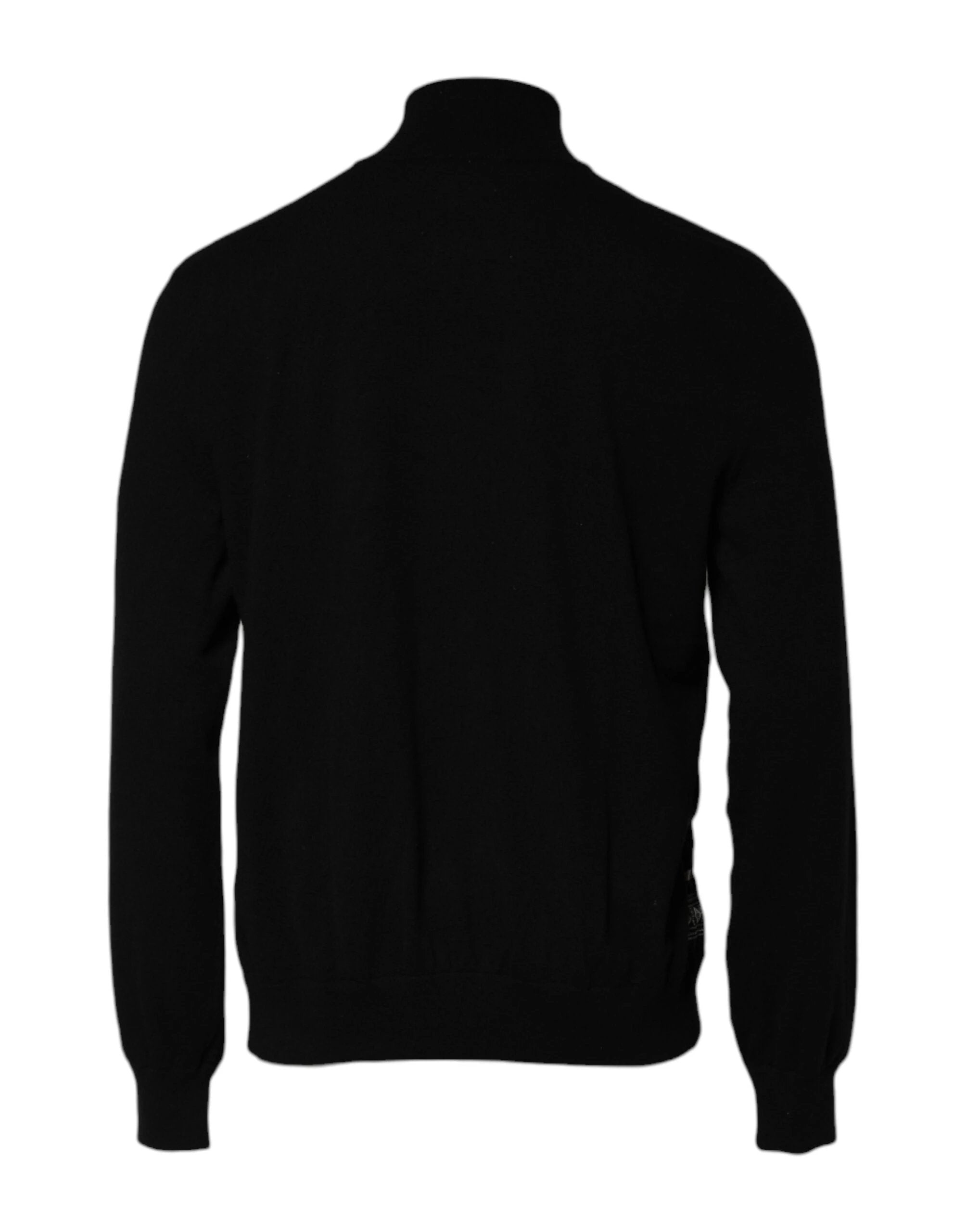 Dolce & Gabbana Black White Bandana Print Full Zip Sweater by Dolce & Gabbana